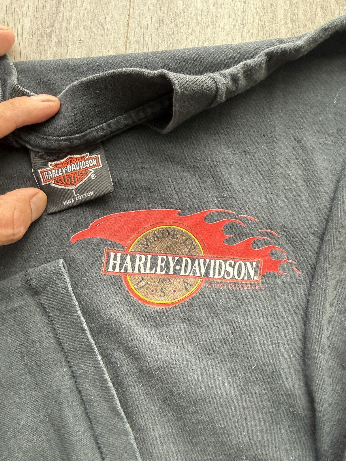 Harley Davidson 1990 Harley davidson longsleeve flames Size US L / EU 52-54 / 3 - 9 Thumbnail