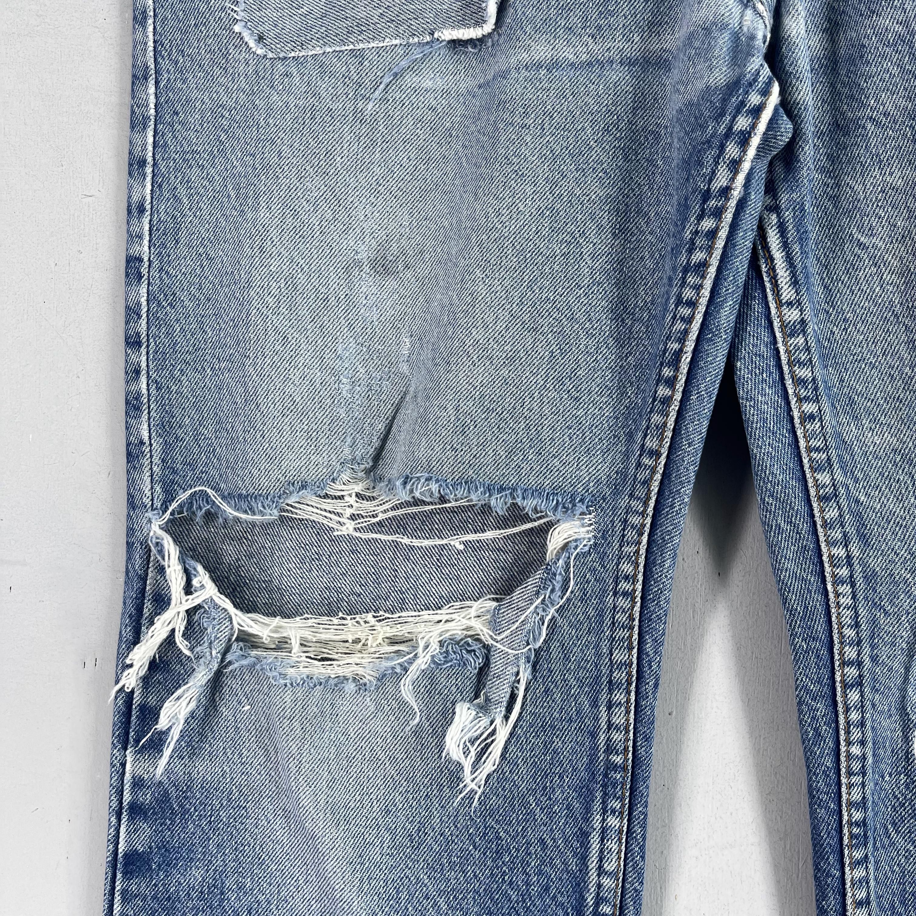 Levi's × Vintage Size 32 Vintage Levis 505 80s Orange Tab Distressed Jeans Size US 32 / EU 48 - 4 Thumbnail