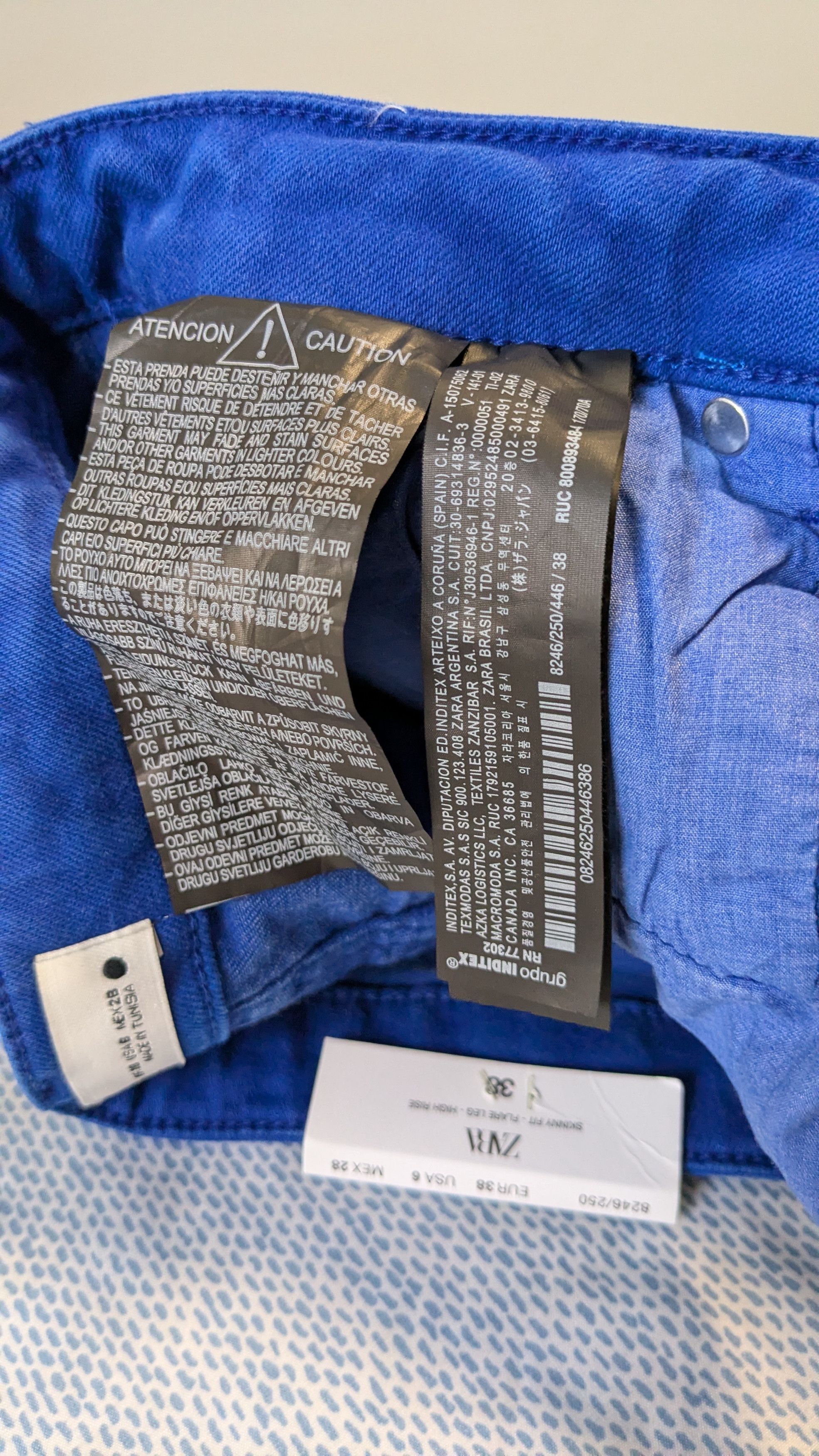 Zara Zara High Rise Skinny Flare Boot Cut jeans in Juno Blue Size 26" / US 2 / IT 38 - 8 Thumbnail