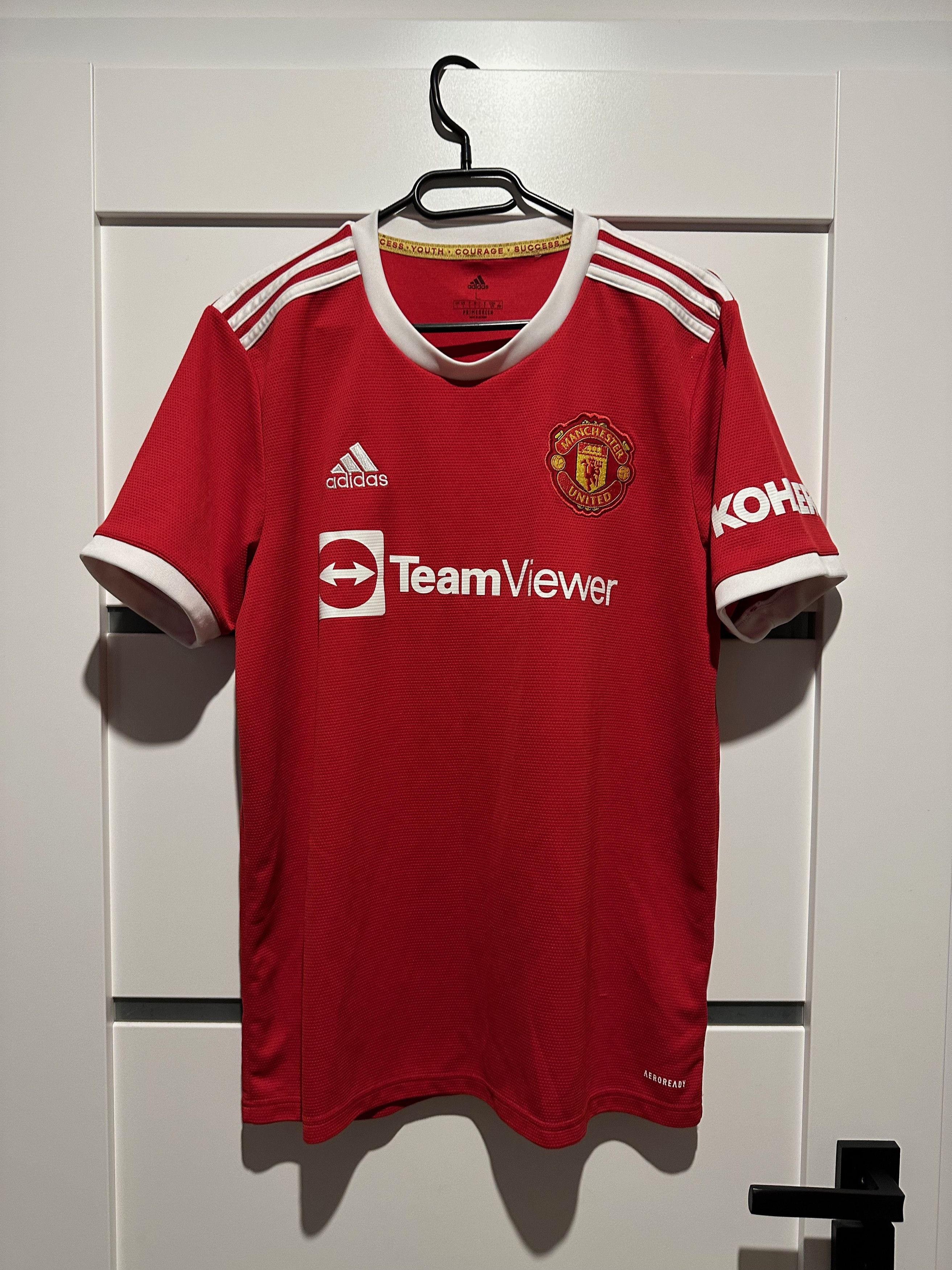 Adidas 2021 Manchester United Adidas Home Soccer Jersey Size US L / EU 52-54 / 3 - 1 Thumbnail