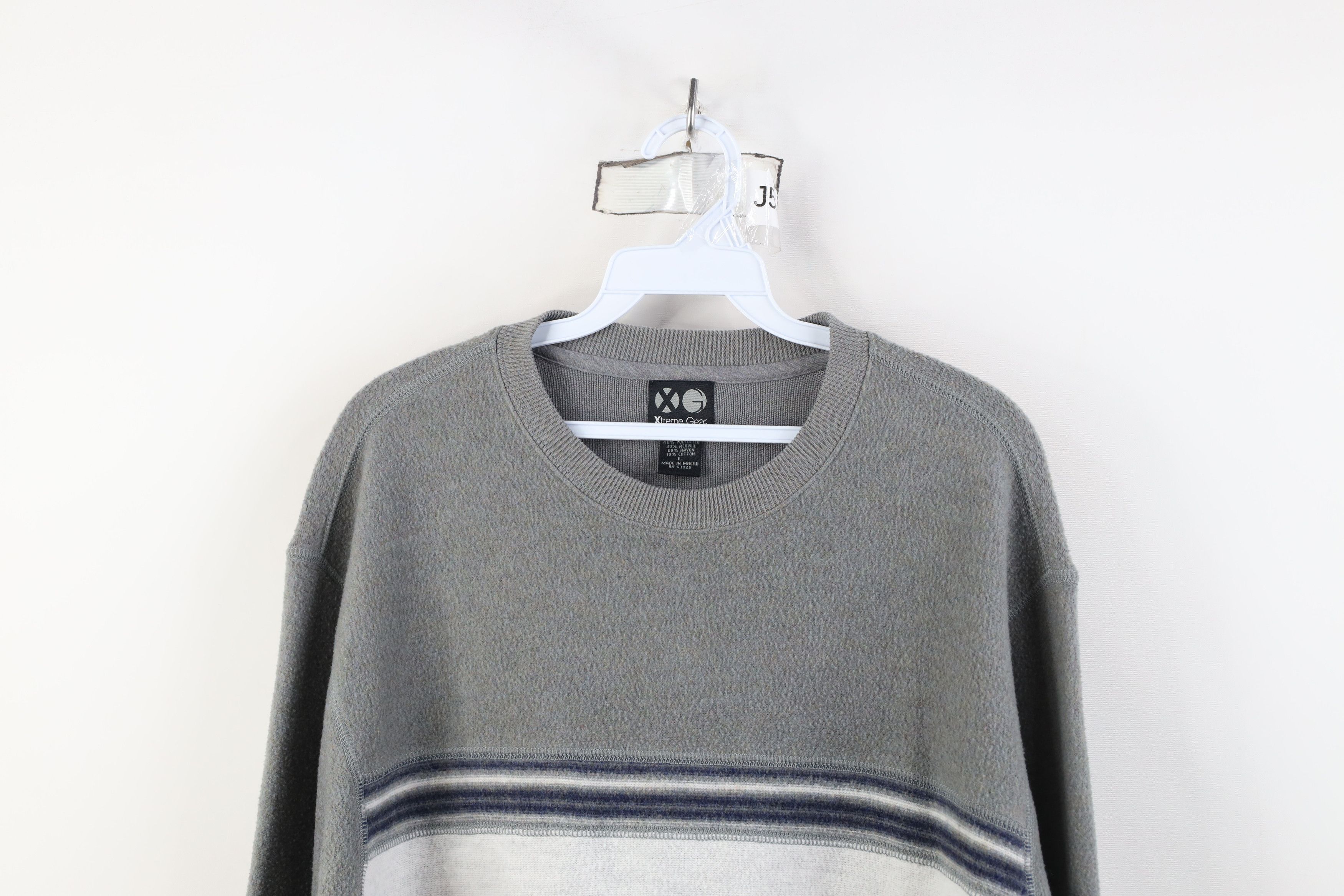 Vintage Vintage Y2K Streetwear Block Fleece Lightweight Sweater Size US L / EU 52-54 / 3 - 2 Thumbnail