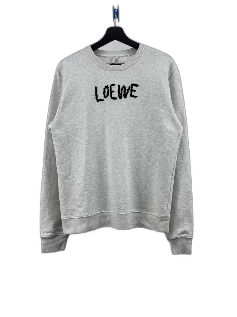 Loewe Loewe Gray Basic Logo Embroidered Sweatshirt Size US M / EU 48-50 / 2 - 1 Thumbnail