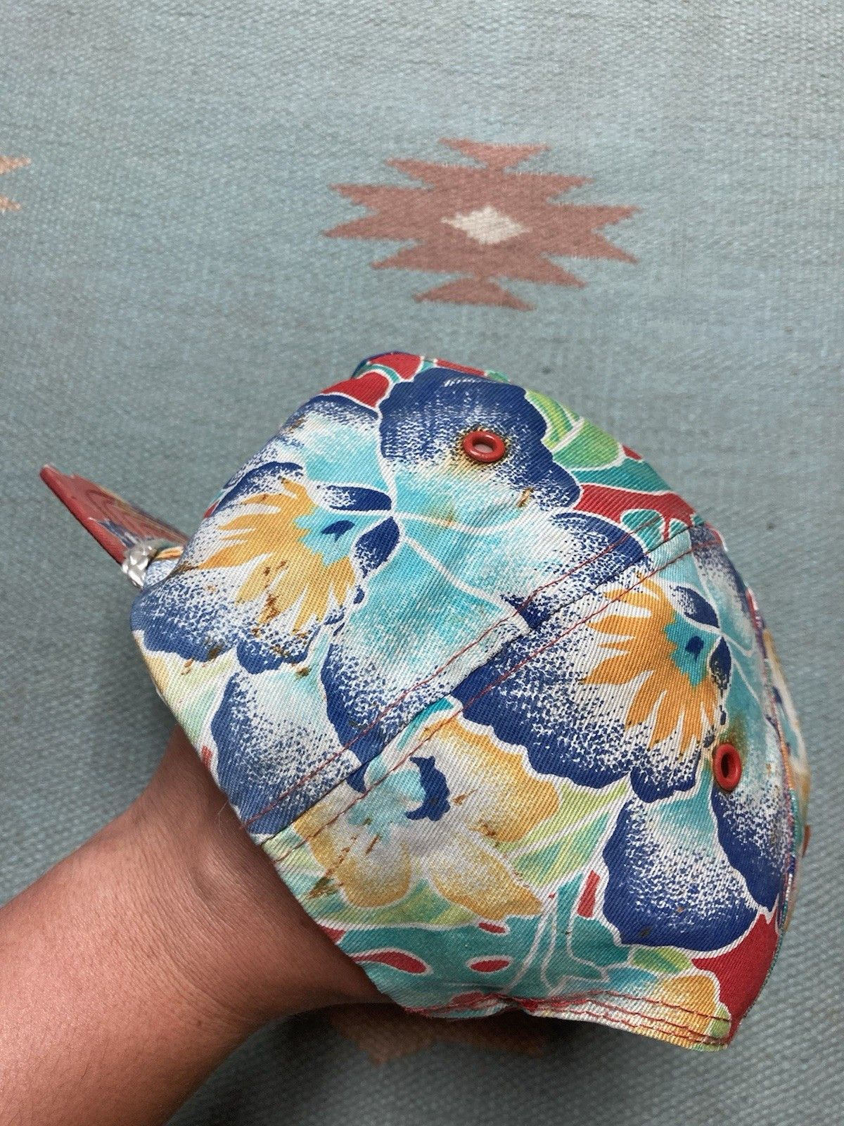 Vintage SnapBack hat Chi Chi’s Hawaiian floral flowers distres faded Size ONE SIZE - 5 Thumbnail
