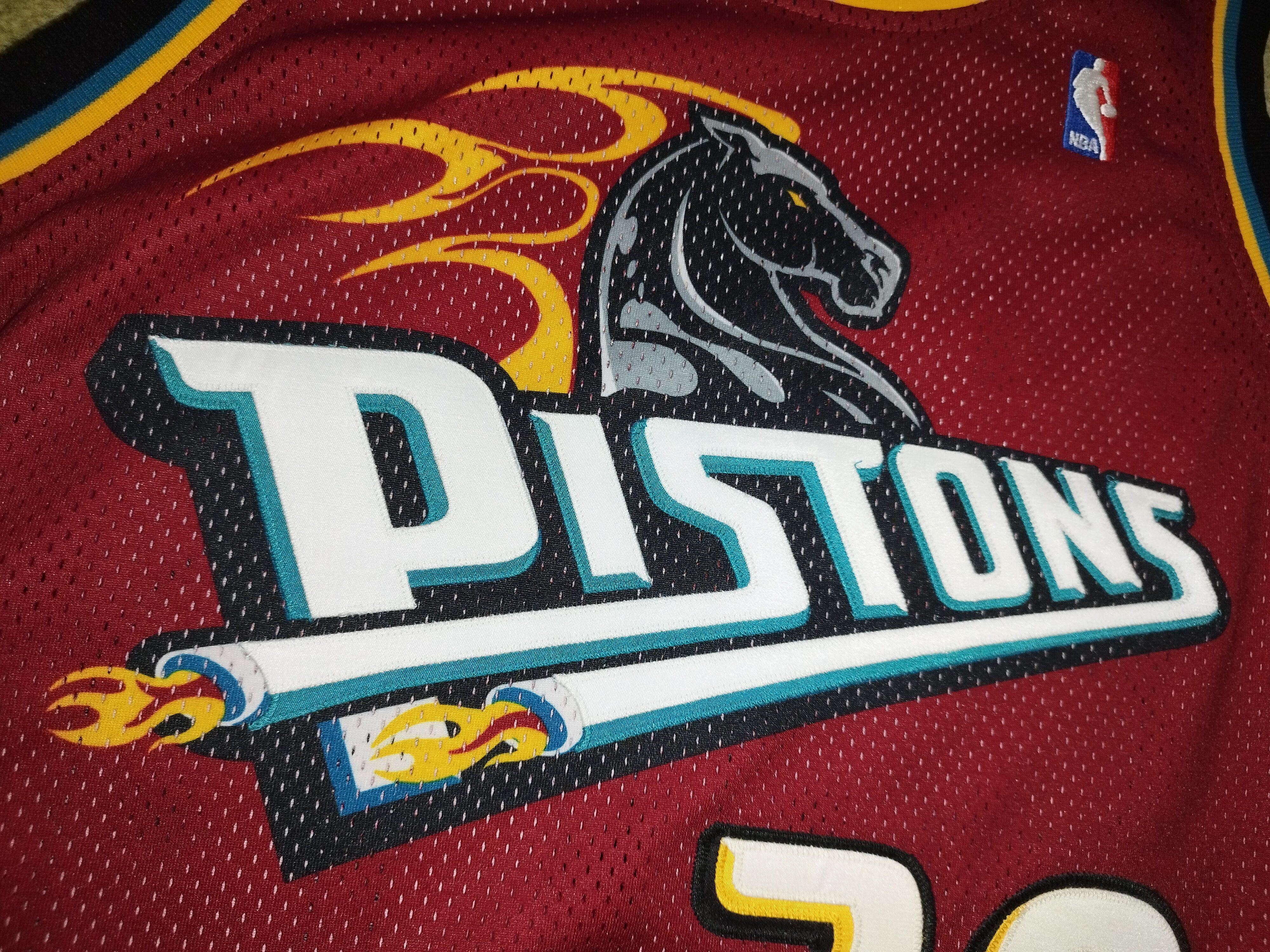 Nike Game Worn Used NBA Nike Brown Detroit Pistons pro cut Jersey Size US XL / EU 56 / 4 - 7 Thumbnail
