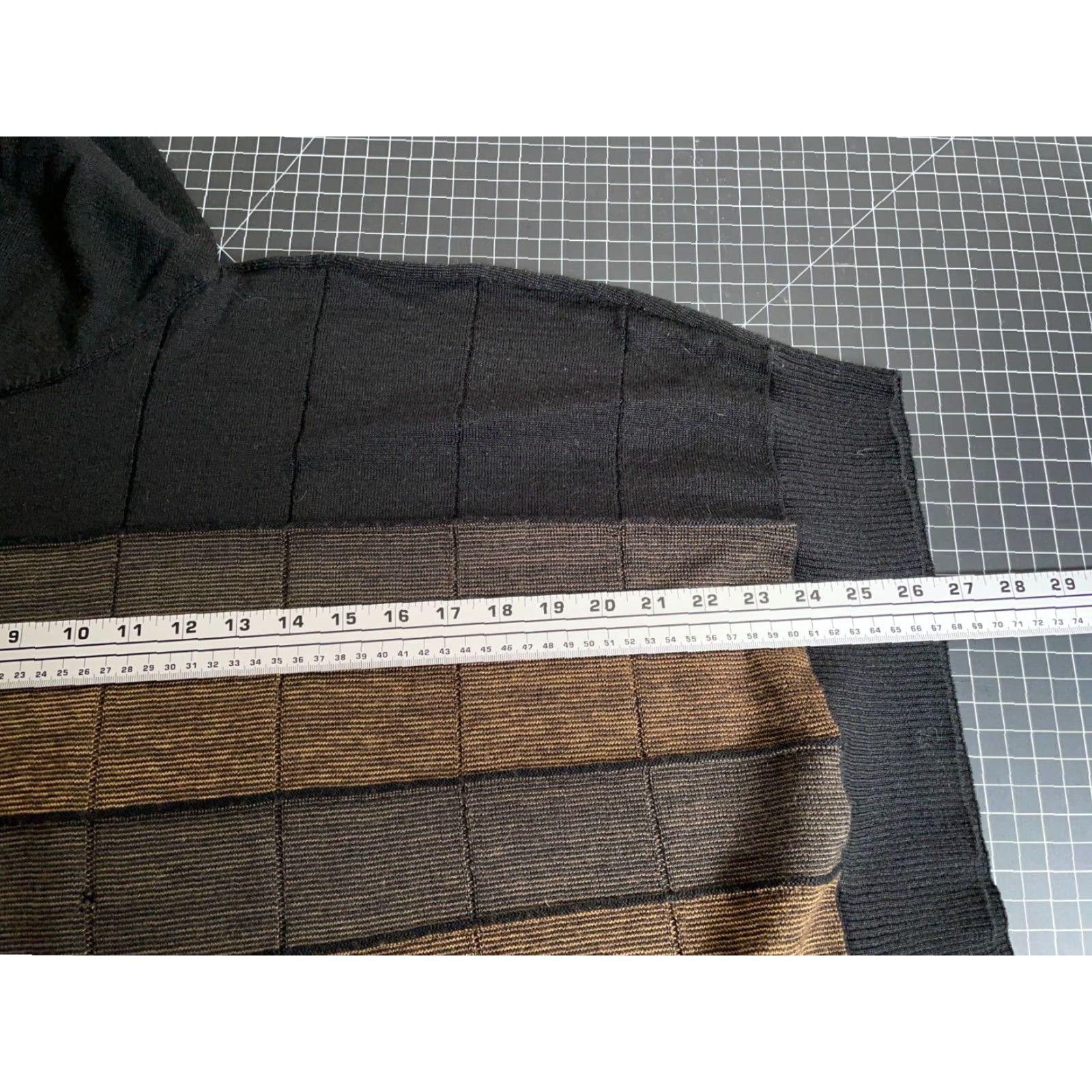 Vintage Cellinni Collezione Wool Blend Sweater Adult XL Black Textured Stripe Knit Crew Neck Pullover Mens Size US XL / EU 56 / 4 - 6 Thumbnail
