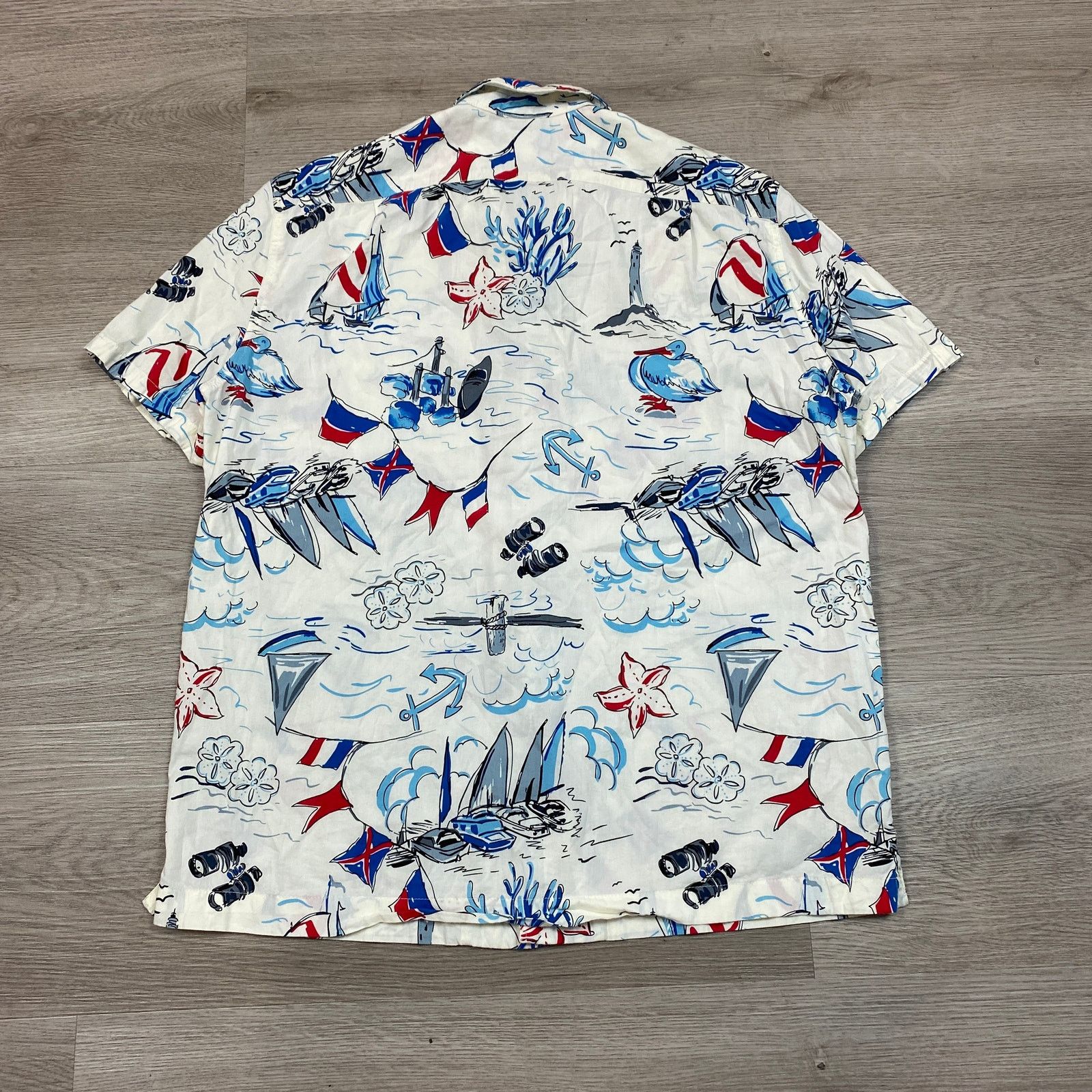 J.Crew J. Crew Sailboat Print Nautical Button Up Shirt Men's Large Size US L / EU 52-54 / 3 - 3 Thumbnail