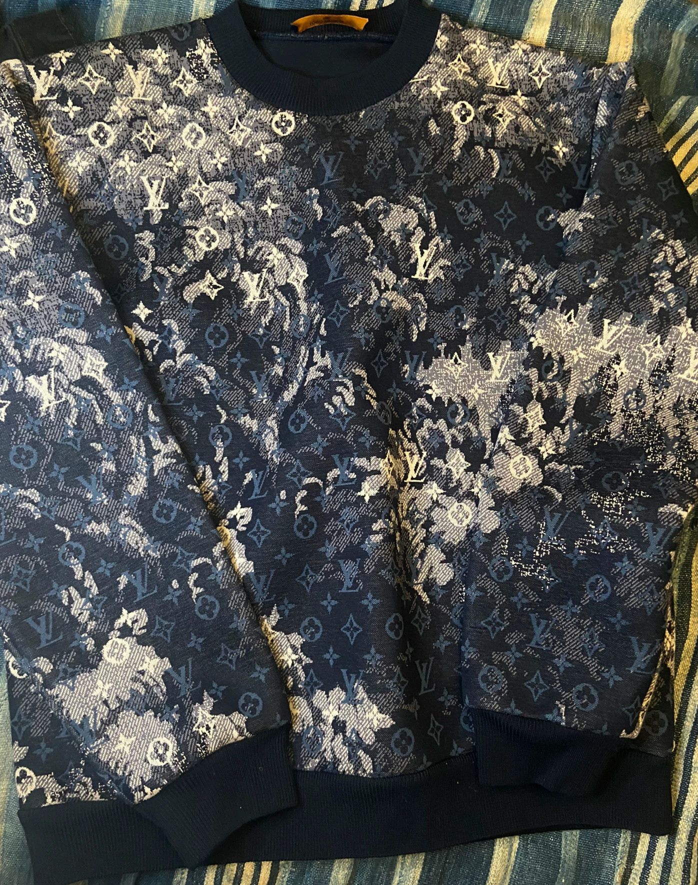 LVXWA lv floral print space cotton sweatshirt Size US L / EU 52-54 / 3 - 1 Thumbnail