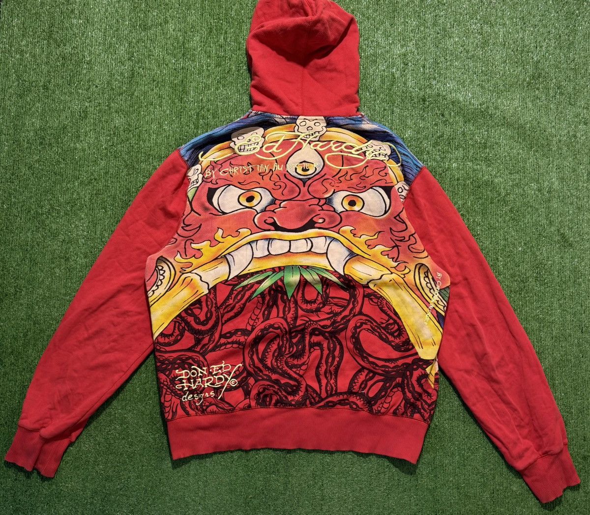 Ed Hardy Vintage Ed Hardy by Christian Audigie Zip Hoodie Y2K Dragon Size US XL / EU 56 / 4 - 2 Thumbnail