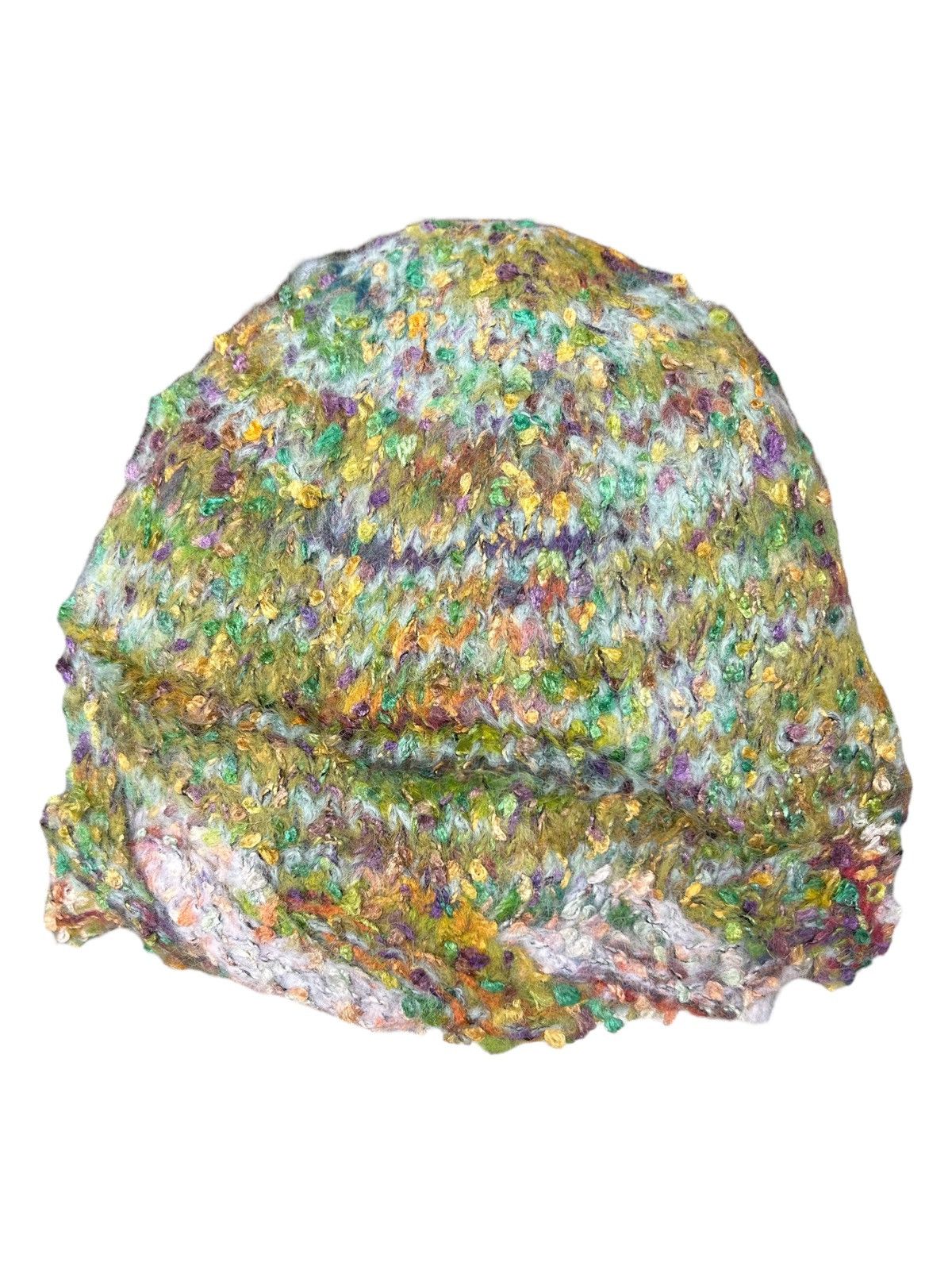 Japanese Brand × Kapital × Vintage Rare Crochet Knitted Handamde Hairy Beanie Hats ☠️☠️ Size ONE SIZE - 1 Thumbnail