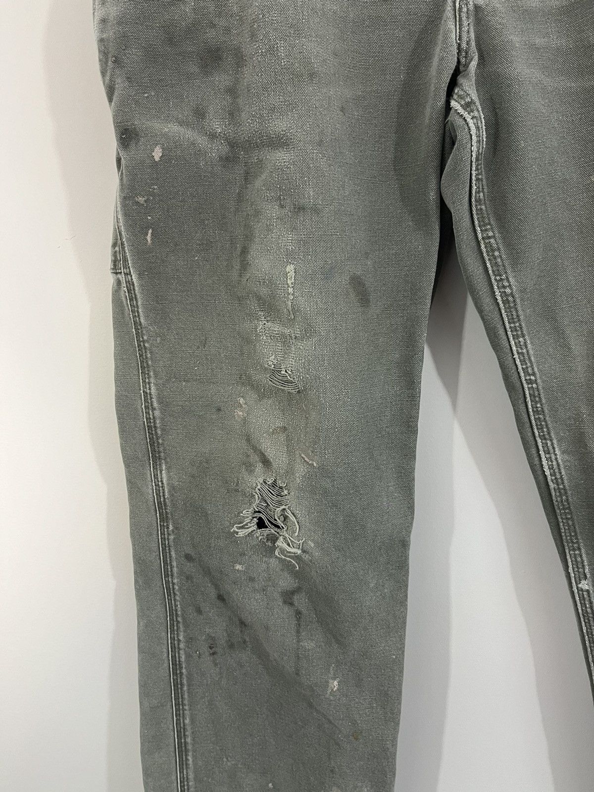 Carhartt Thrashed Sun Faded Olive Carpenter Pants Size US 33 - 8 Thumbnail