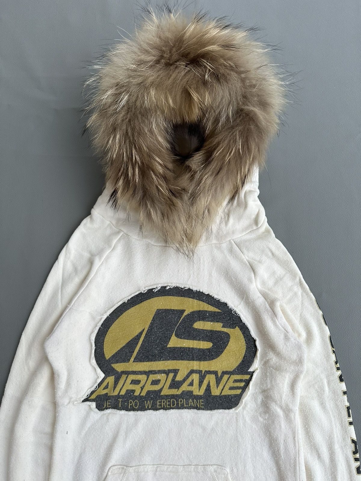 20471120 DISTRESSED AIRPLANE FUR HOODIE IFSIXWASNINE LGB STYLE Size XXS / US 00 / IT 34 - 3 Thumbnail