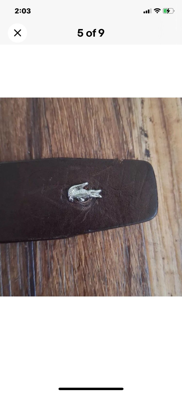 Lacoste LACOSTE ~ BELT ~ BLUE & BROWN - LARGE Size ONE SIZE - 5 Thumbnail