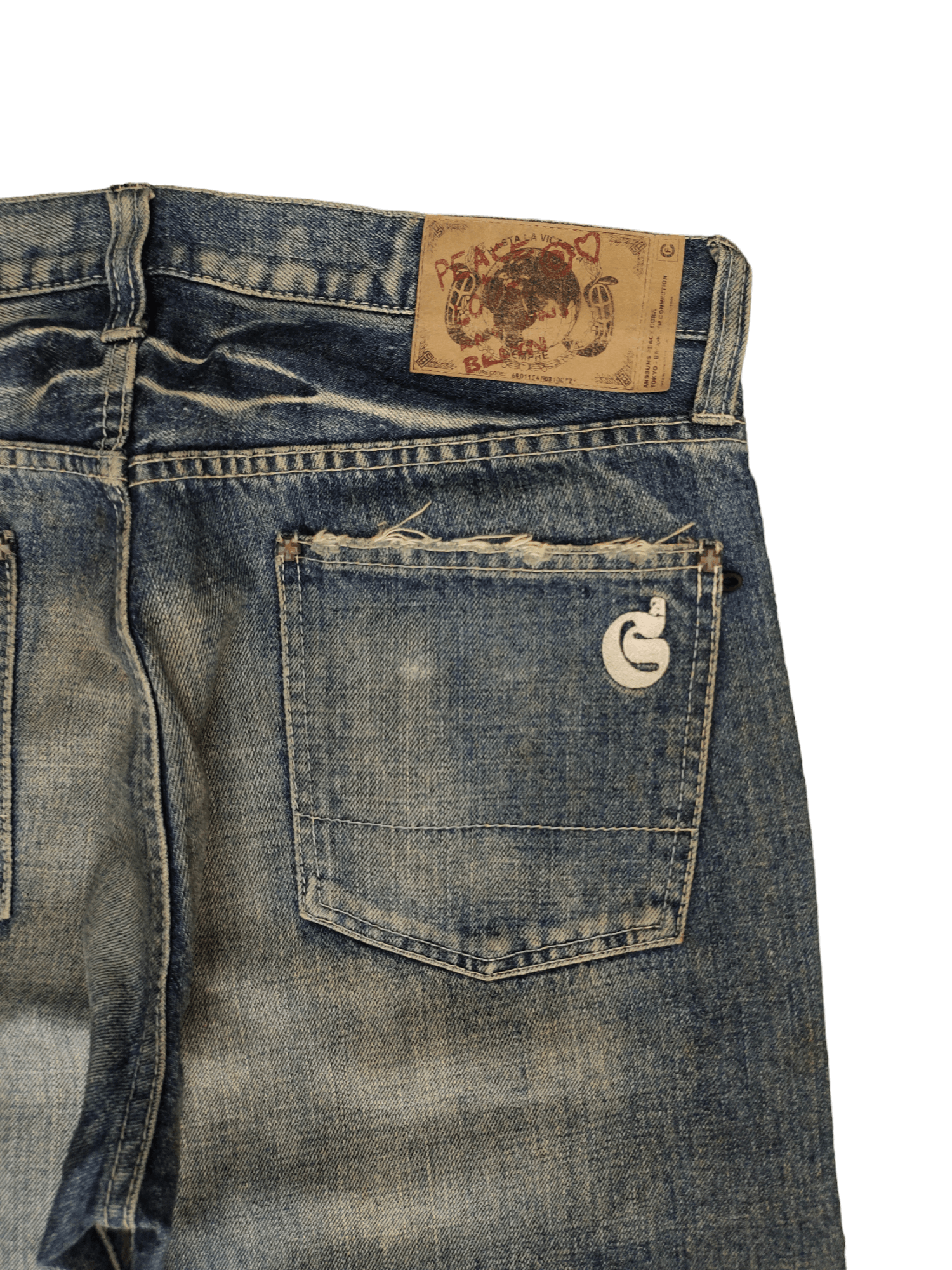 Kapital Vintage Andsuns Japan Clawmark Distress Repaired LooseJeans Size US 34 / EU 50 - 13 Thumbnail