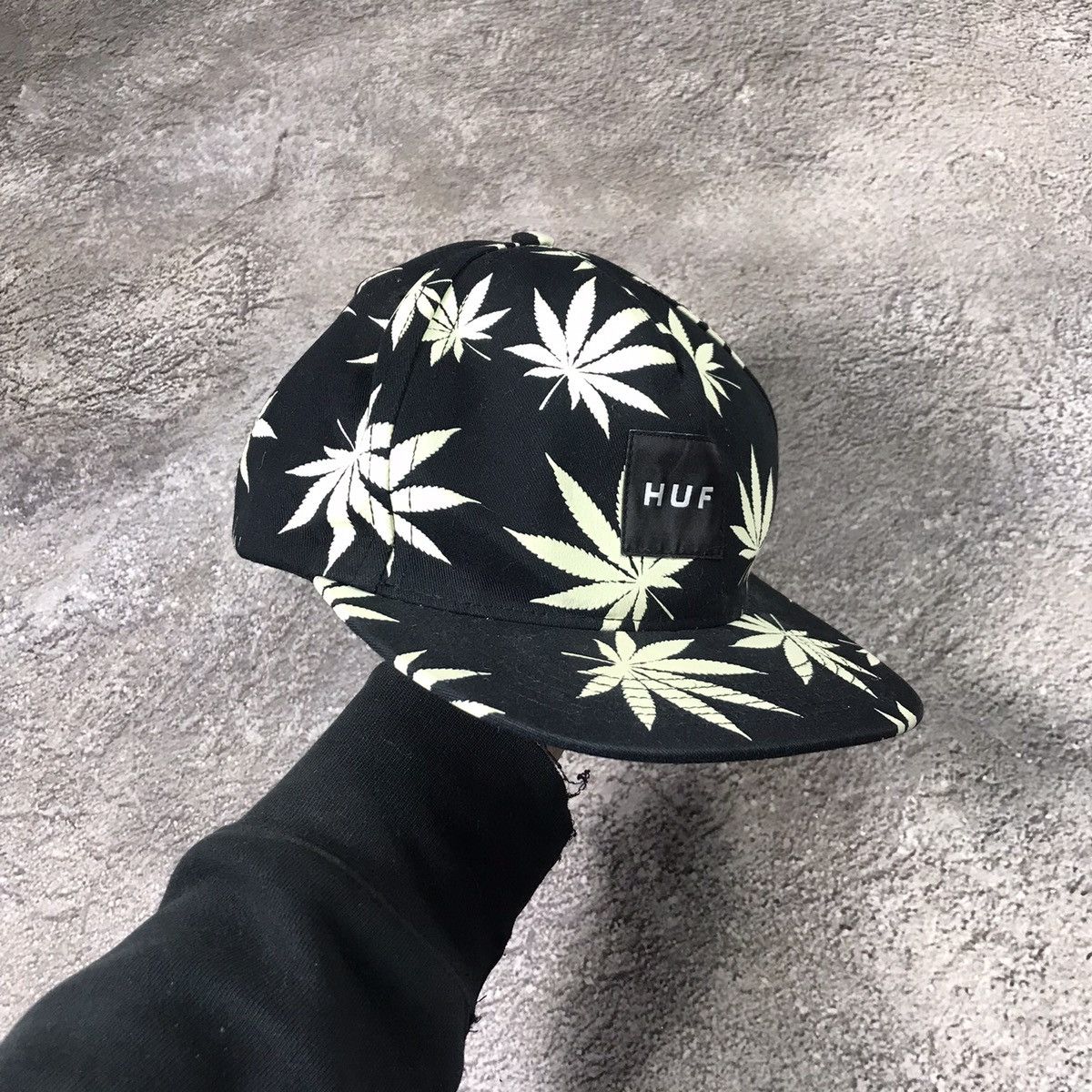 Vintage Y2K HUF Skate Cannabis Leaf All Over Print Cap Tapered OS Size ONE SIZE - 3 Thumbnail