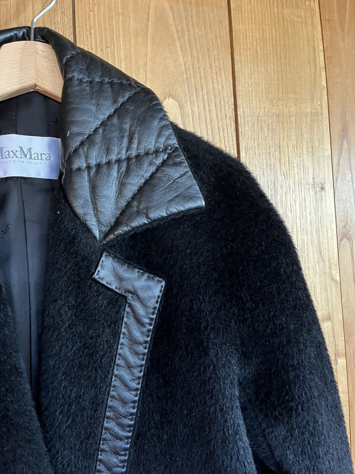 Max Mara Max Mara alpaca and leather details coat Size M / US 6-8 / IT 42-44 - 4 Thumbnail