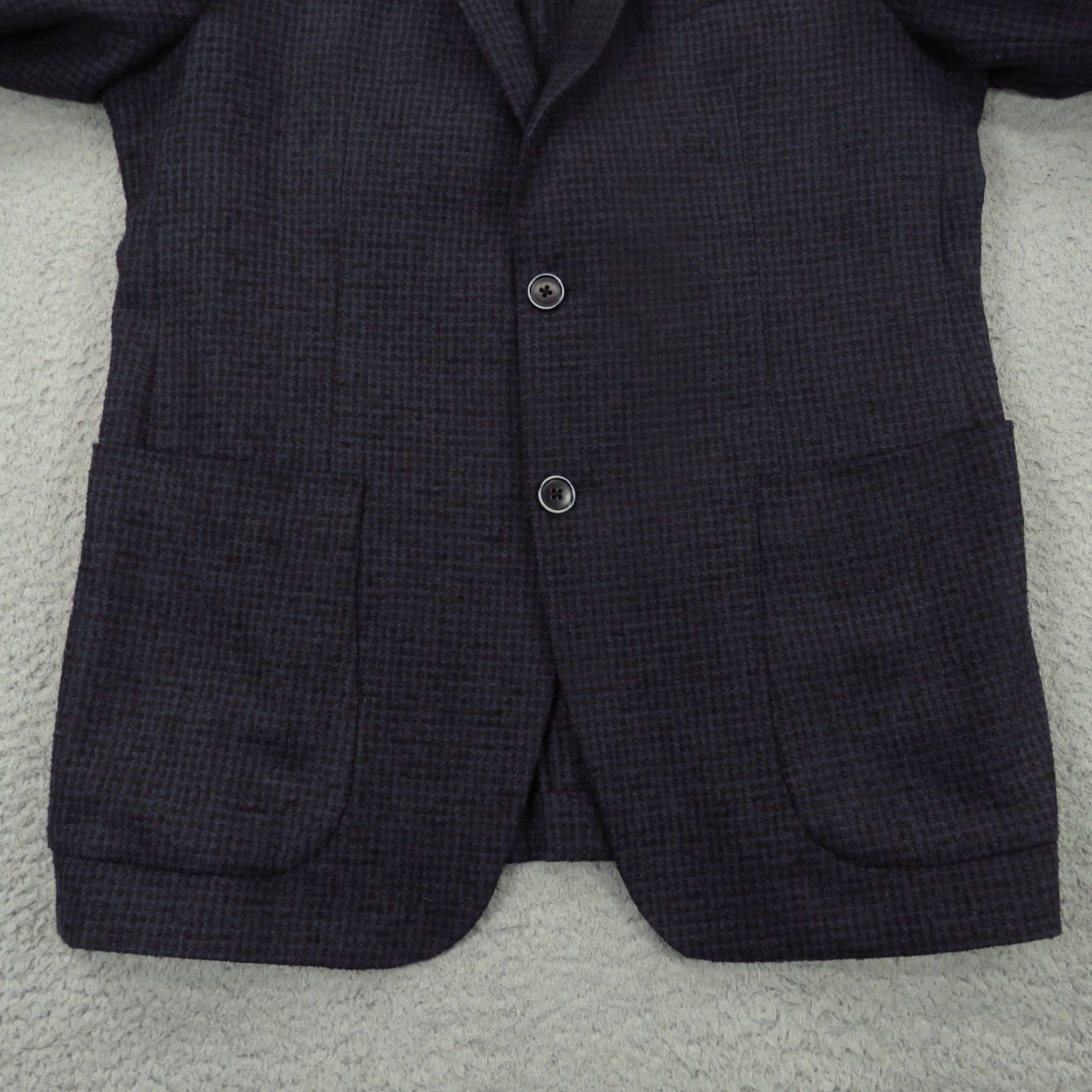 John Varvatos VINTAGE John Varvatos Blazer Men 40R Navy Wool Silk Cotton Chore Travel Bond Jacket USA Size 40R - 3 Thumbnail