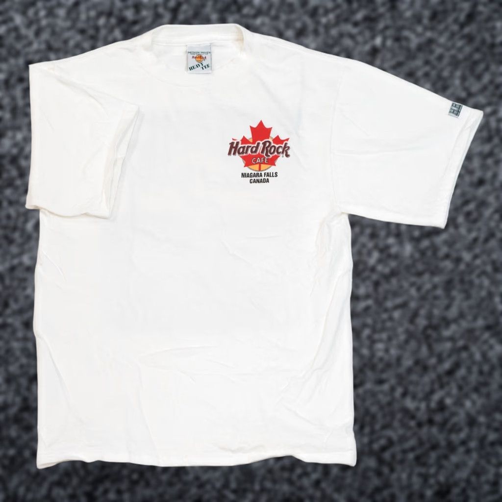 Hard Rock Cafe VINTAGE Hard Rock Cafe NIAGARA FALLS Canada T Shirt Medium VTG Maple Leaf Guitar Shirt Men M White 90s Rock Niagra Falls Canada Logo Vintage 1990s"} Size US M / EU 48-50 / 2 - 1 Thumbnail