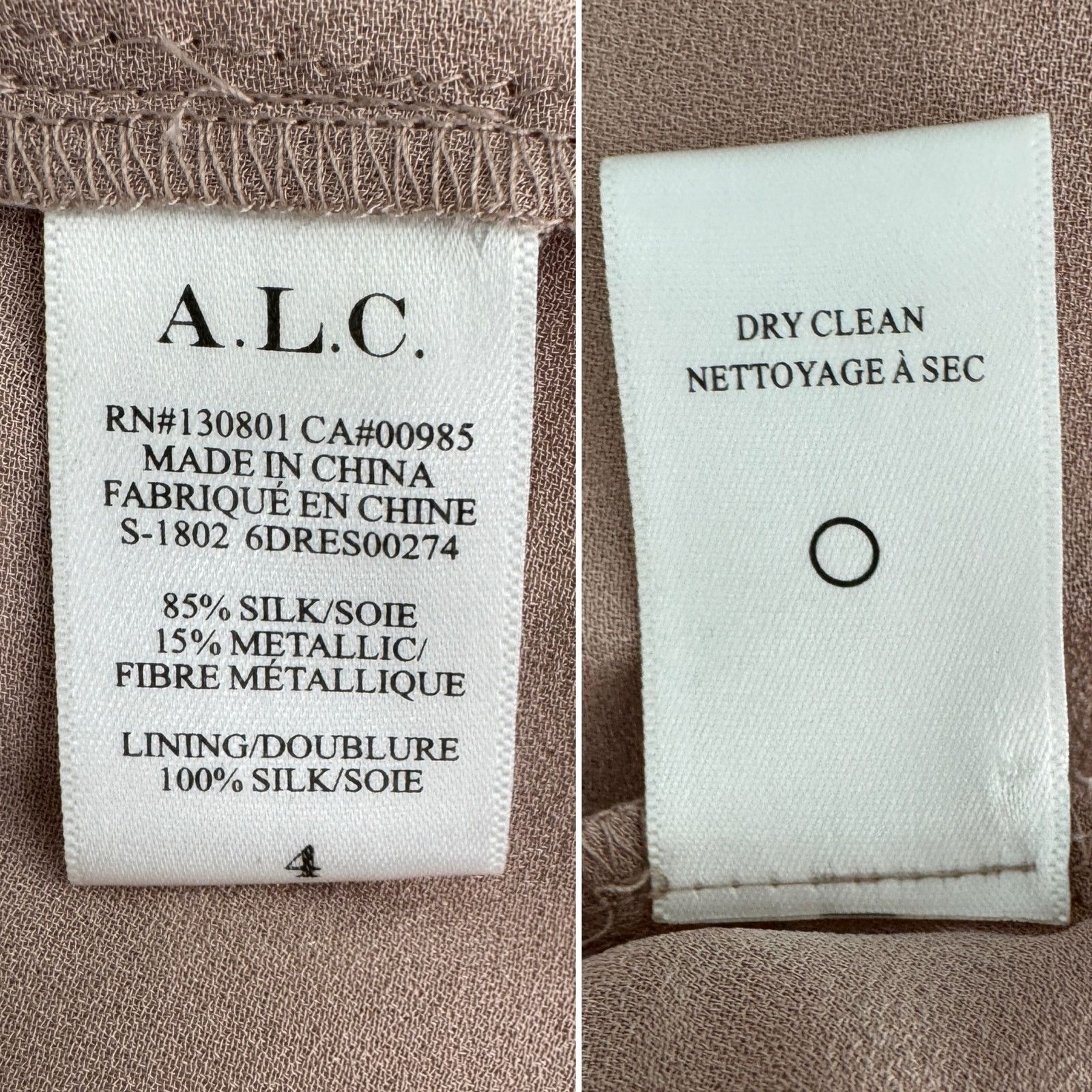 A.L.C. A.L.C. Misha Dress Intermix Exclusive pink gold silk size 4 Size S / US 4 / IT 40 - 11 Thumbnail