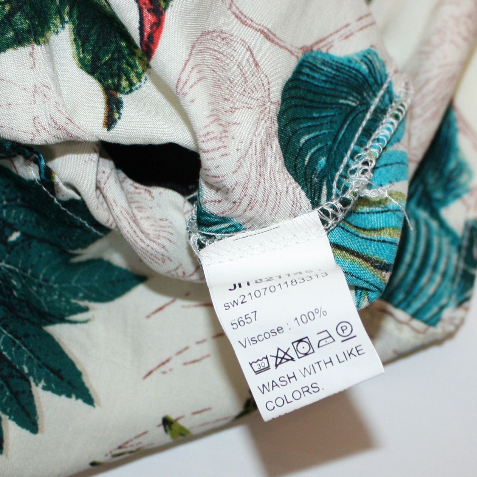 Shein Vcay Tropical Print Paper Bag Waist Belted Tank Romper XS Size 26" / US 2 / IT 38 - 12 Thumbnail