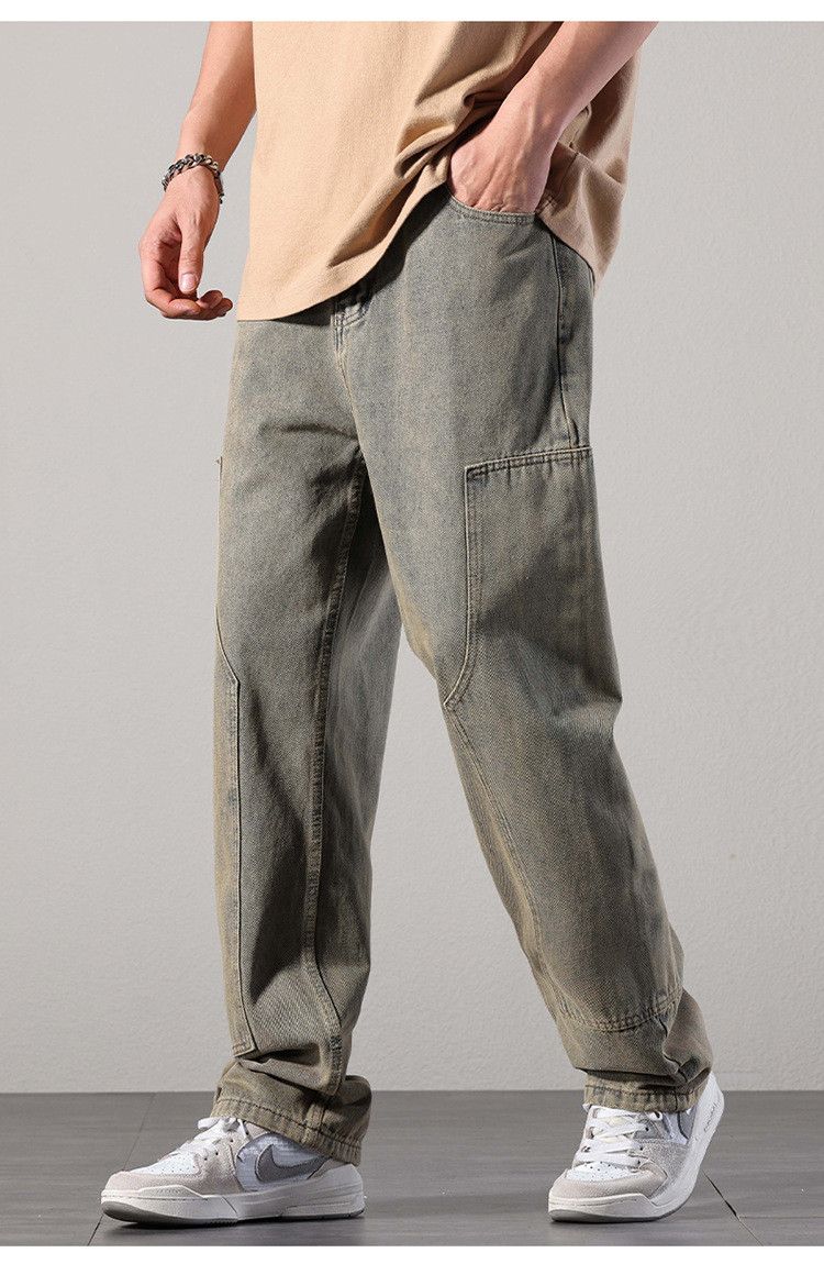Japanese Brand × Jean Vintage washed all-match casual distressed straight jeans Size US 32 / EU 48 - 1 Thumbnail