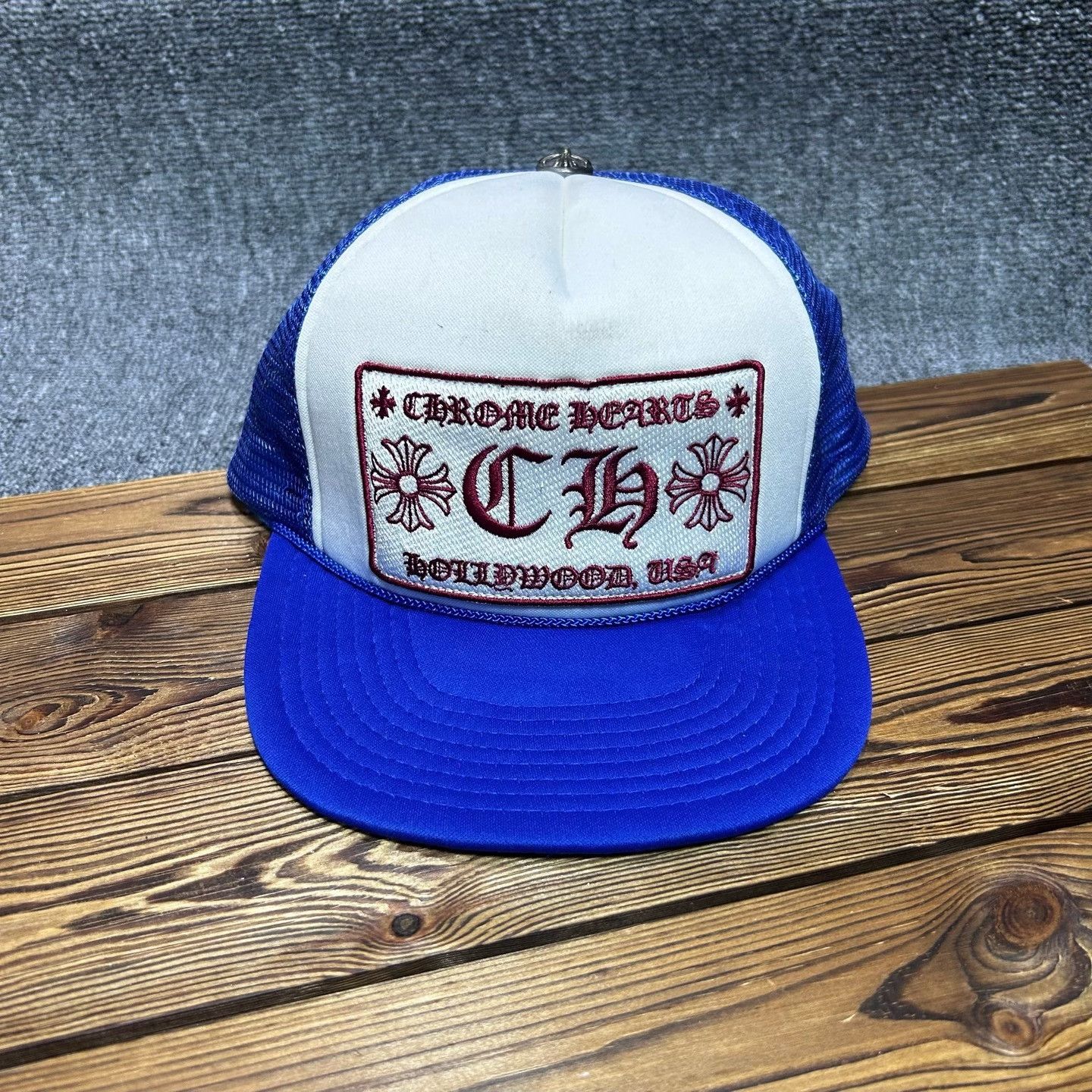 Chrome Hearts Chrome Hearts Limited Embroidered Blue Hat L Men Size ONE SIZE - 1 Thumbnail