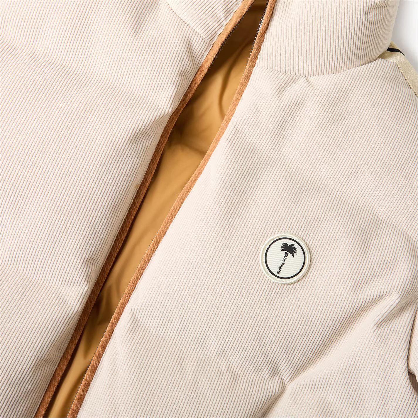 Palm Angels o1g2r1mq0426 Tree Logo Corduroy Down Puffer Jacket Ivory Size US XXL / EU 58 / 5 - 5 Thumbnail