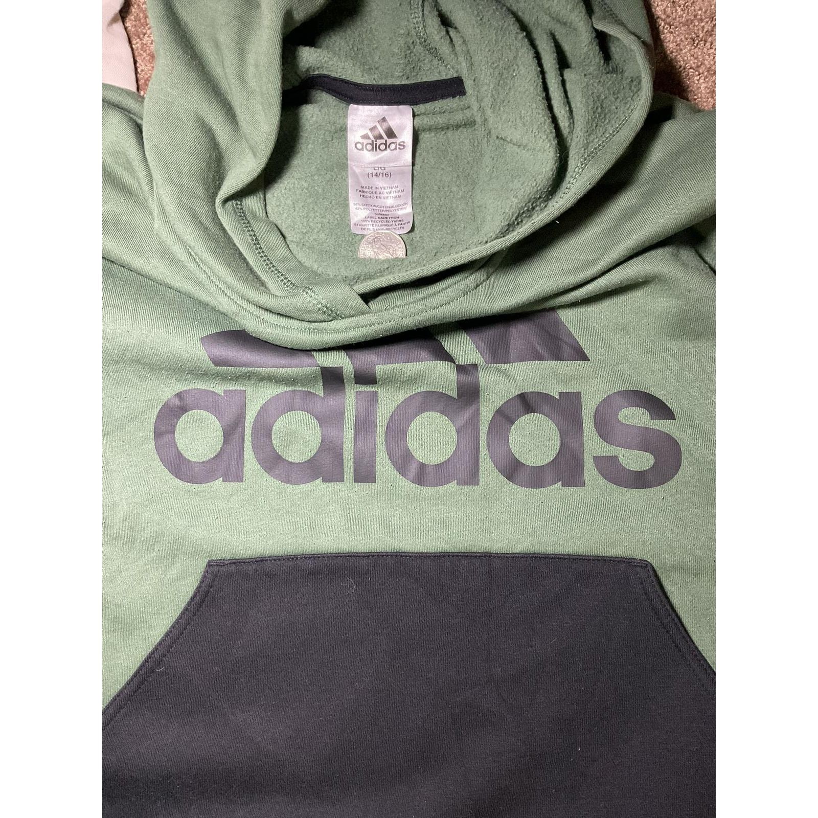 Adidas 👟 Youth Adidas Hoodie – With Size L (14/16) Size US L / EU 52-54 / 3 - 4 Thumbnail