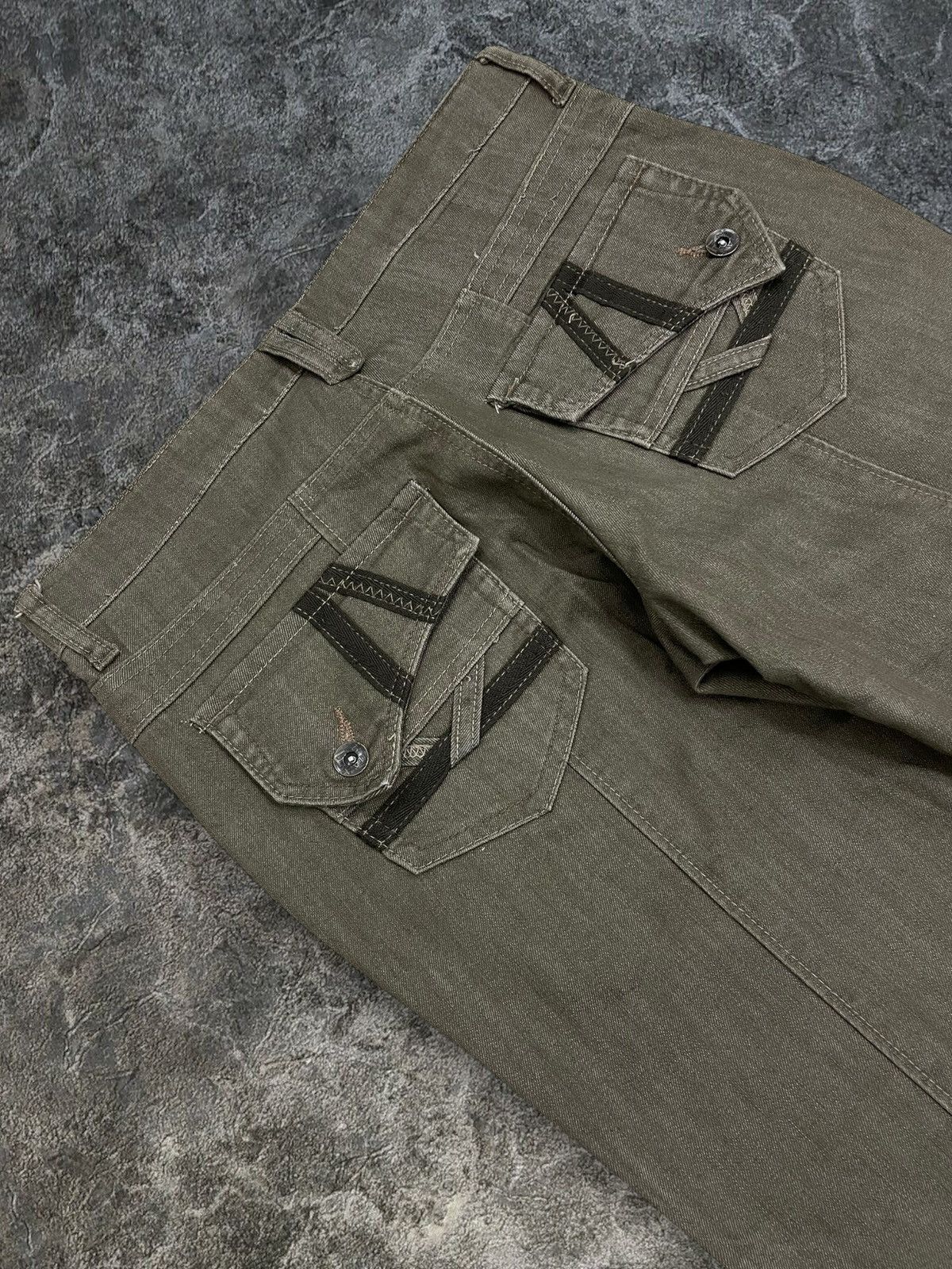 Japanese Brand Vintage Japan Designer 90’s Fash Trash Flared Bush Pant Size US 30 / EU 46 - 10 Thumbnail