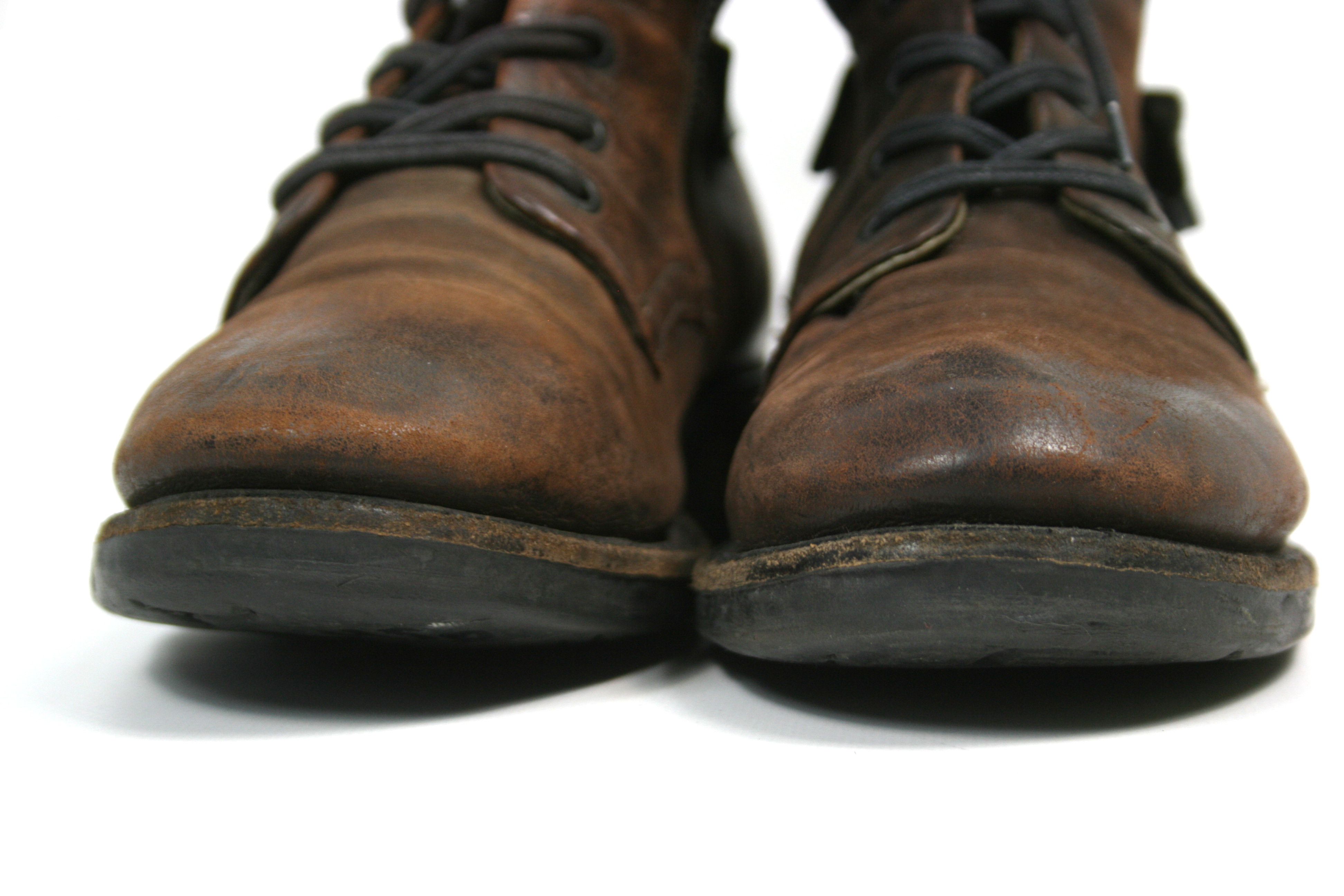 A.S.98 Biker Grunge Belted Leather Boots Size US 10 / IT 40 - 4 Thumbnail