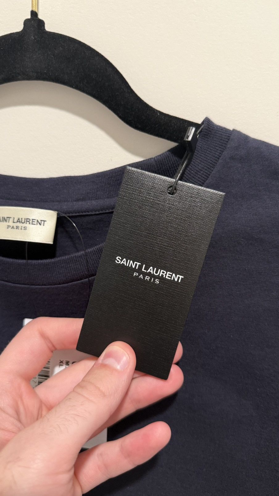Saint Laurent Paris Saint Laurent Reverse Logo T-Shirt Size US XL / EU 56 / 4 - 4 Thumbnail
