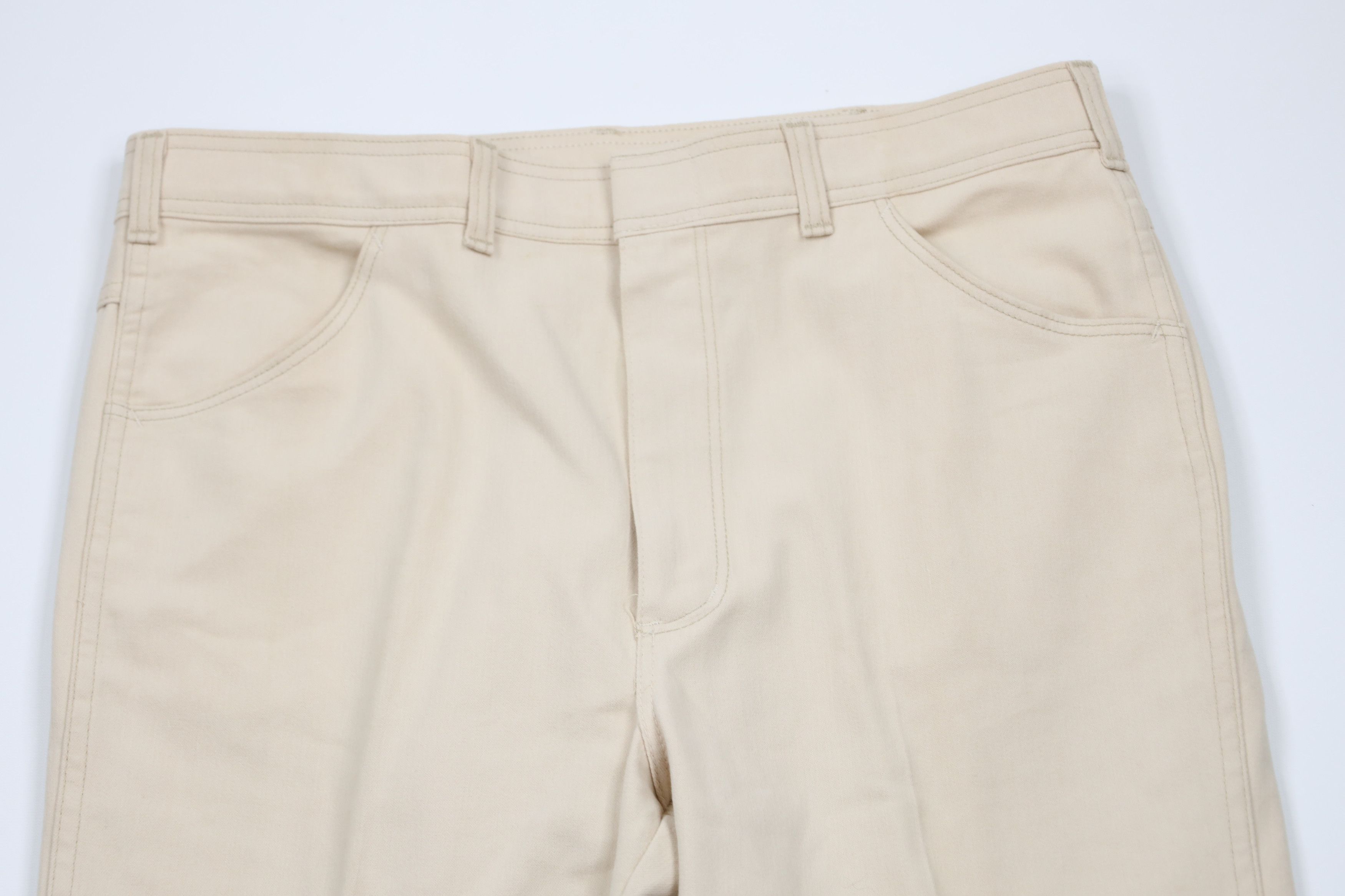 Vintage Vintage 70s Streetwear Wide Leg Bell Bottoms Jeans Beige USA Size US 36 / EU 52 - 2 Thumbnail