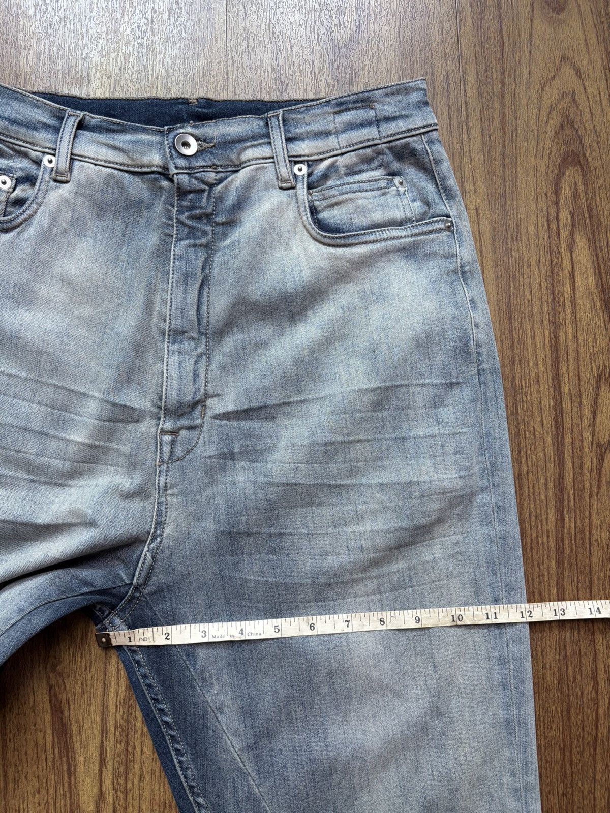 Rick Owens Drkshdw FREE TAX! Rick Owens Bolan Bootcut Sky Jeans Size US 32 / EU 48 - 17 Thumbnail