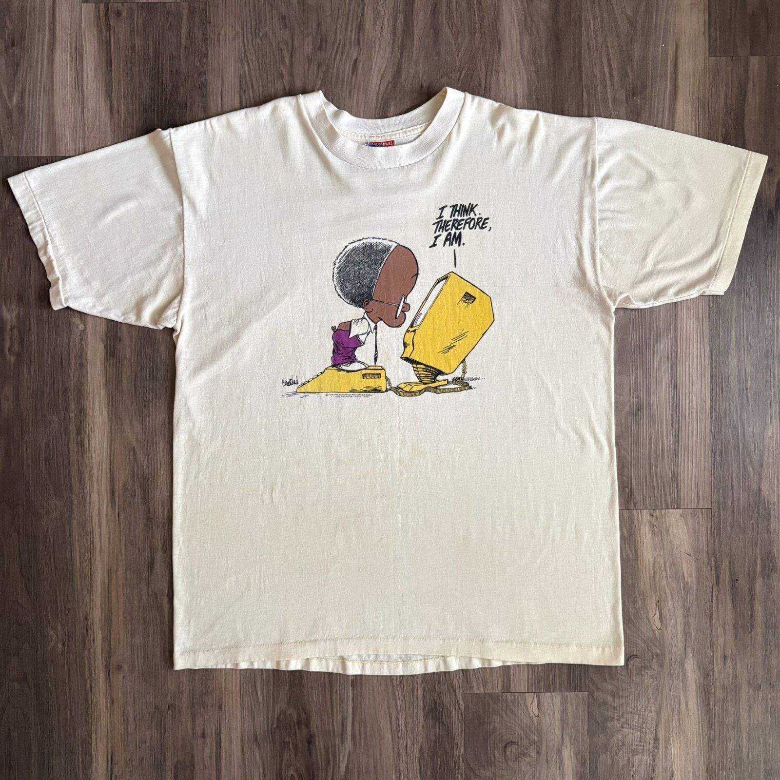 Vintage Vintage Computer Tech T-Shirt Men's Size L 1986 I Think Size US L / EU 52-54 / 3 - 1 Thumbnail