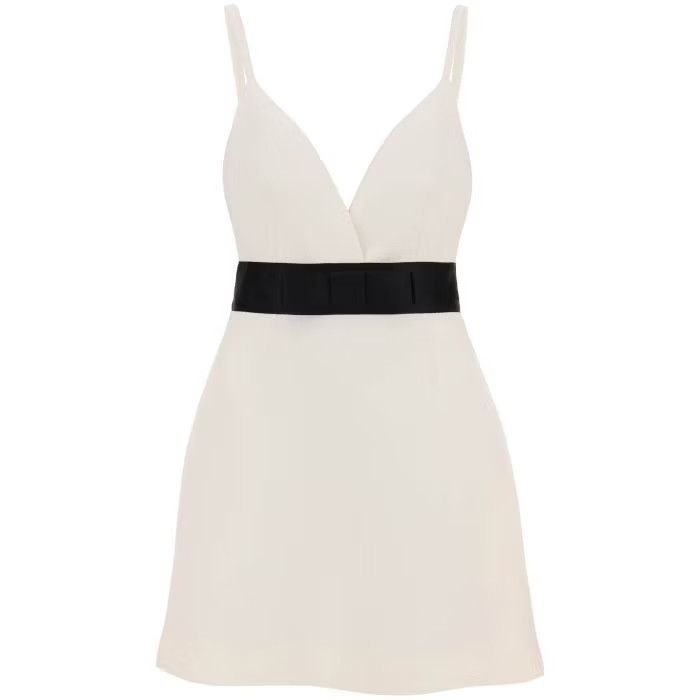 image of Dolce Gabbana O1S22I1N0424 Mini Wool Dress In White, Women's (Size Medium)