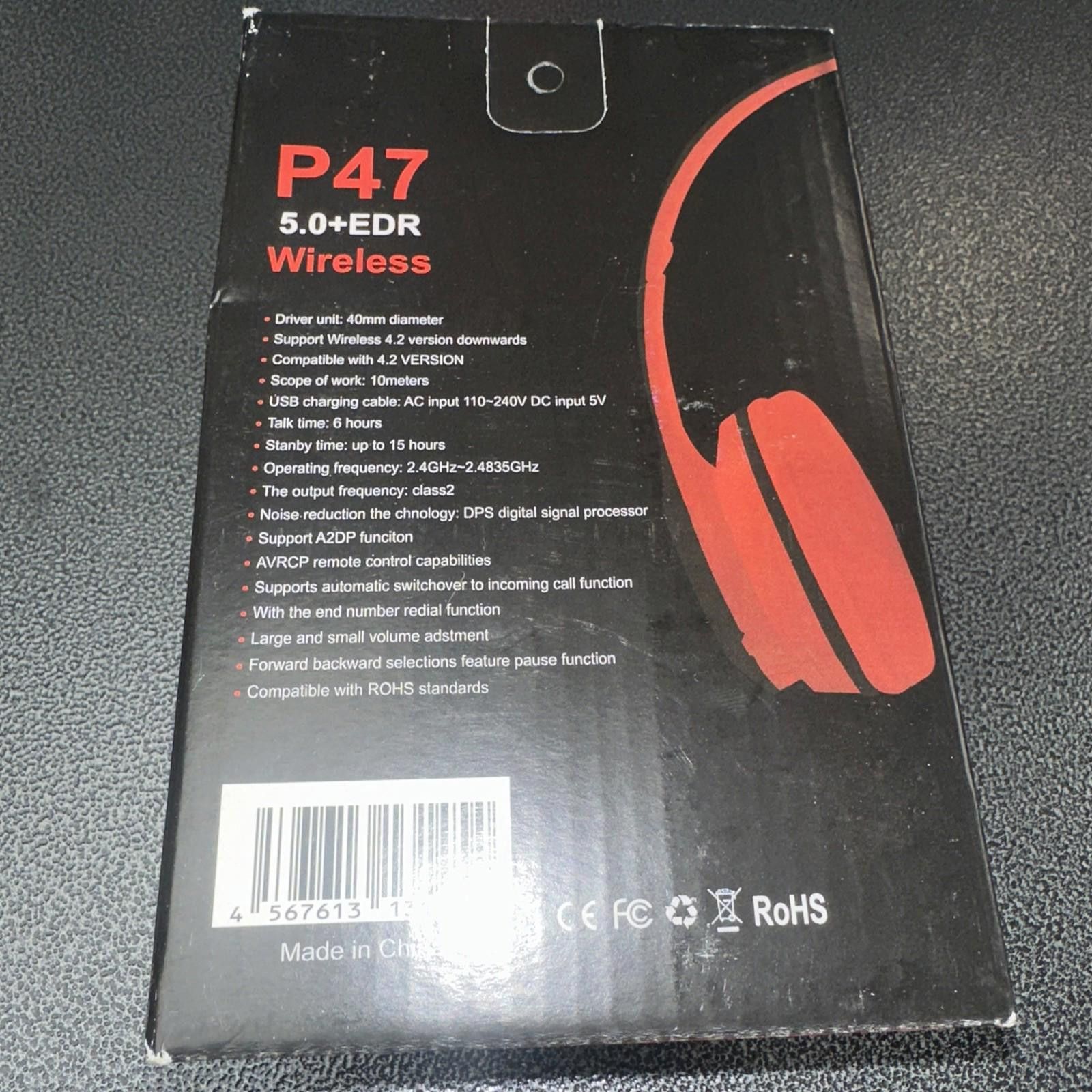The Unbranded Brand Wireless Bluetooth Headphones with Noise Cancelling Over-Ear Size ONE SIZE - 2 Thumbnail