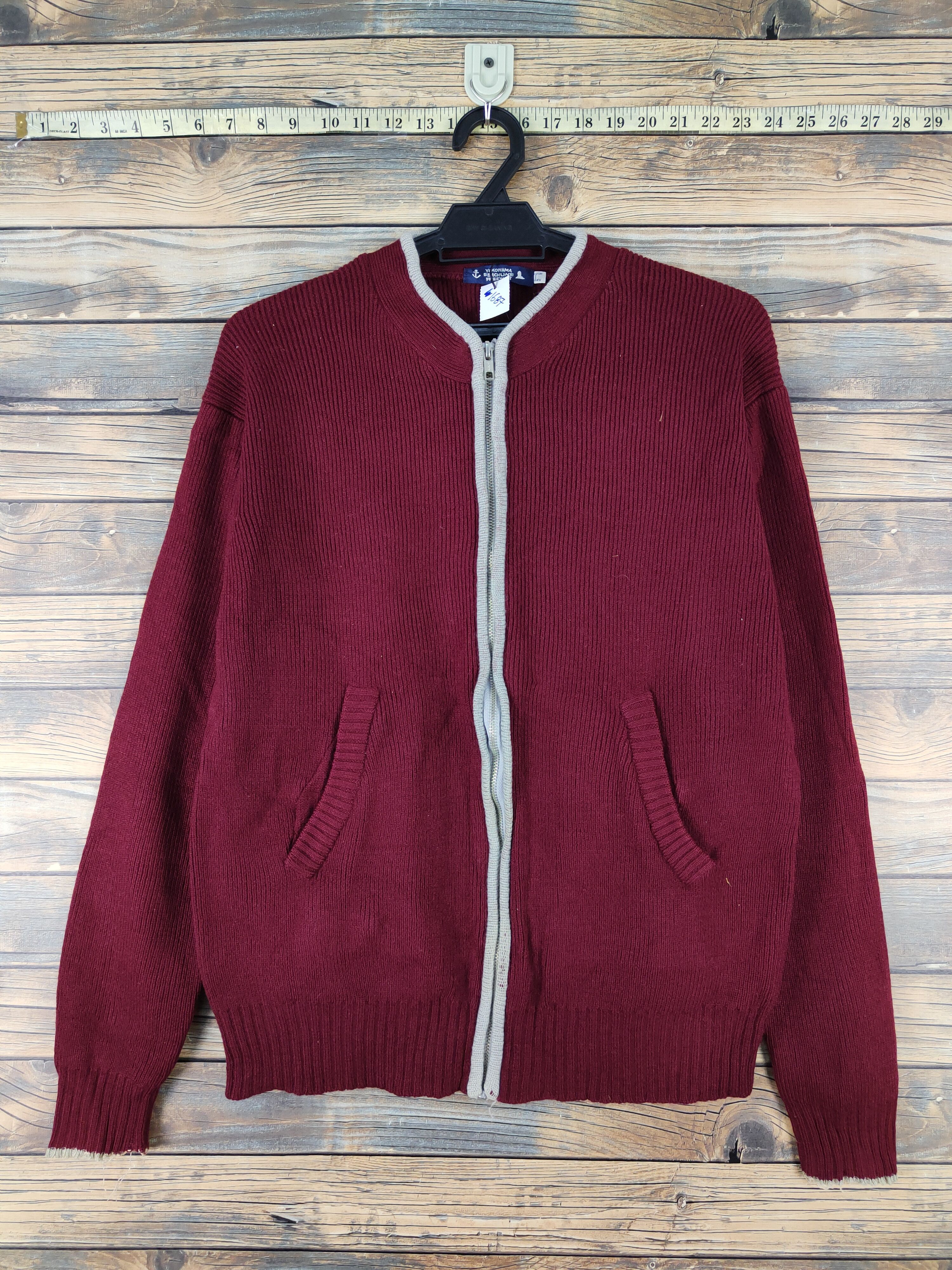 Homespun Knitwear × Japanese Brand × Vintage Freeways Maroon Knitwear Sweaters #W1687 Size US L / EU 52-54 / 3 - 1 Thumbnail