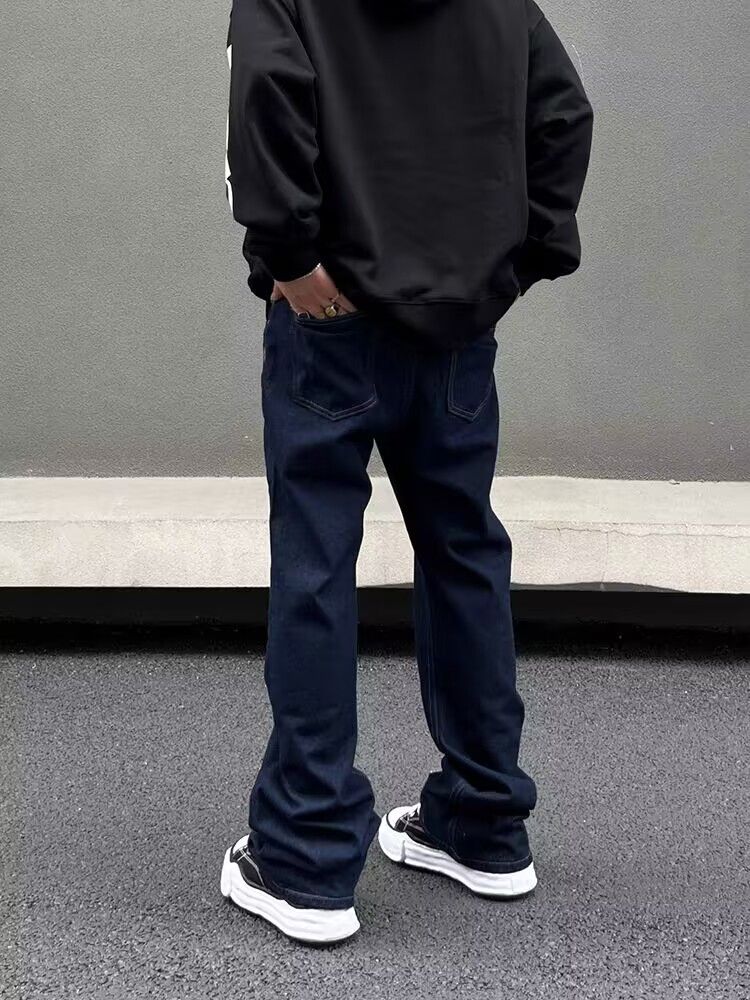 Japanese Brand × Jean High street star embroidered micro-flare straight jeans Size US 32 / EU 48 - 3 Thumbnail