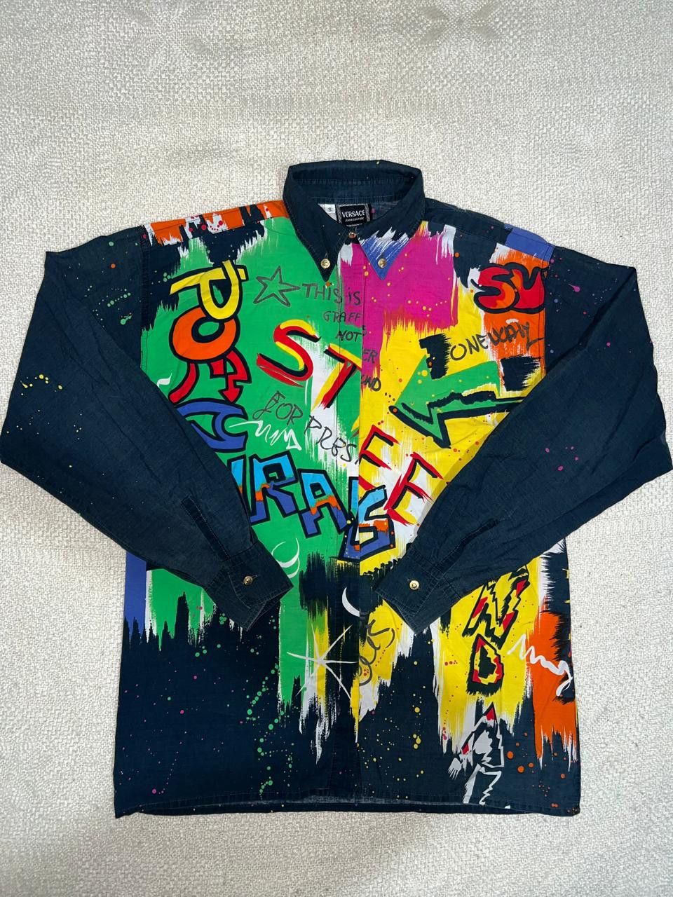 Versace × Vintage Versace Vintage Graffiti button up shirt Size US S / EU 44-46 / 1 - 2 Thumbnail