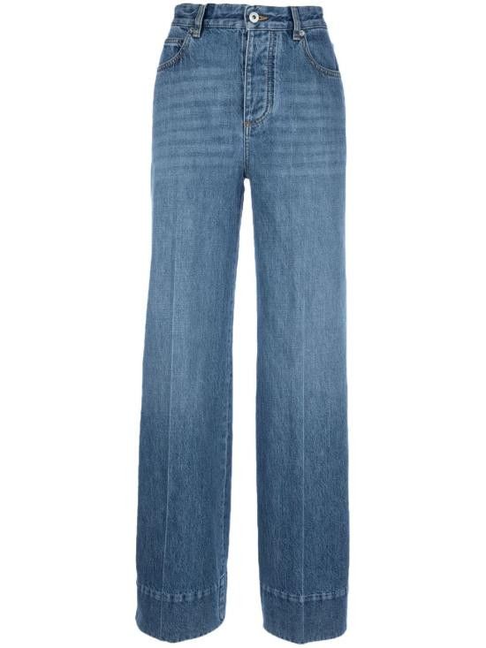 Bottega Veneta BOTTEGA VENETA Women Denim Pants 813509 V42W04715 Blue Size 28" / US 6 / IT 42 - 1 Thumbnail
