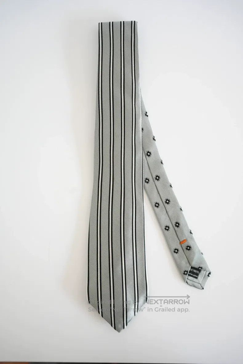 Yohji Yamamoto Yohji Yamamoto Striped floral silk tie Size ONE SIZE - 1 Thumbnail