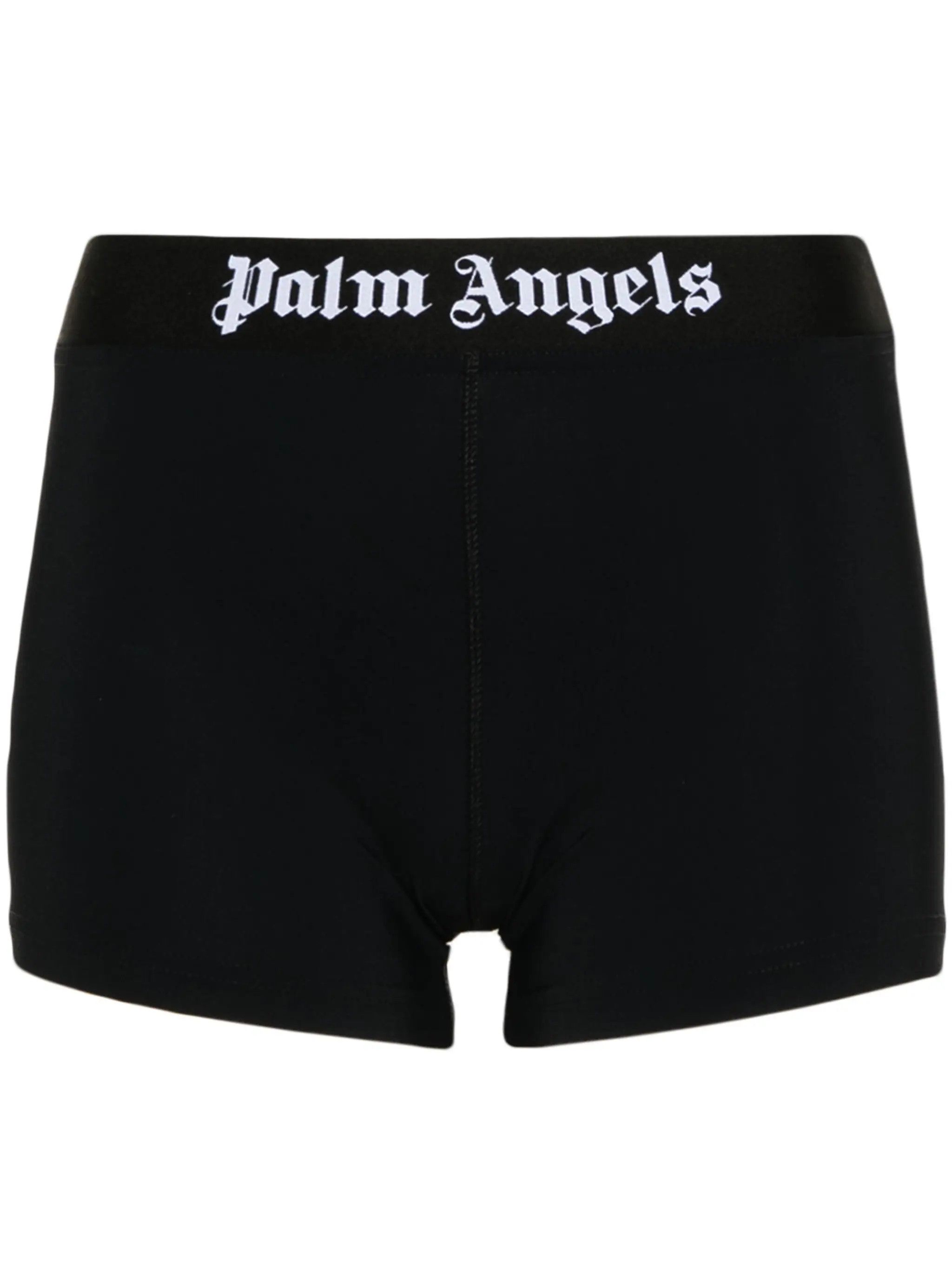 Palm Angels o1s22i1n0824 Branded Stripe Sporty Shorts in Black Size 27" / US 4 / IT 40 - 1 Thumbnail