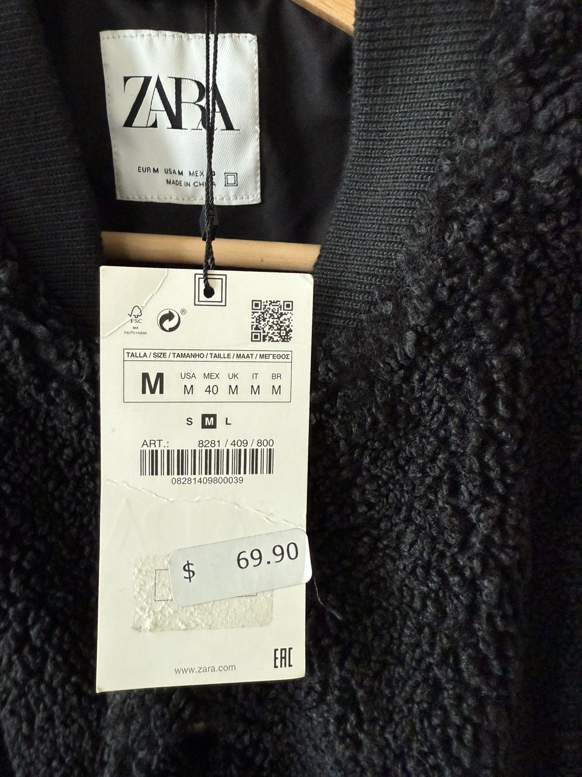Zara Fleece Button-Up Bomber Jacket Size US M / EU 48-50 / 2 - 3 Thumbnail