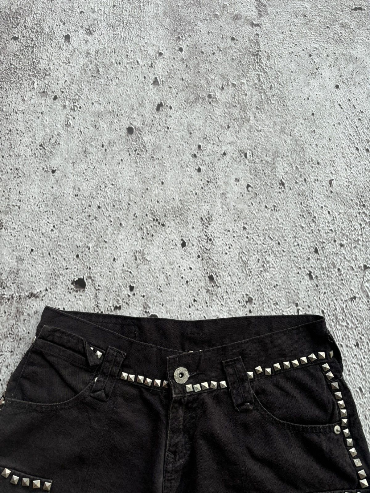 Hysteric Glamour Y2k Murua Studded Black Ifsix Punk Style Short Size 29" - 5 Thumbnail