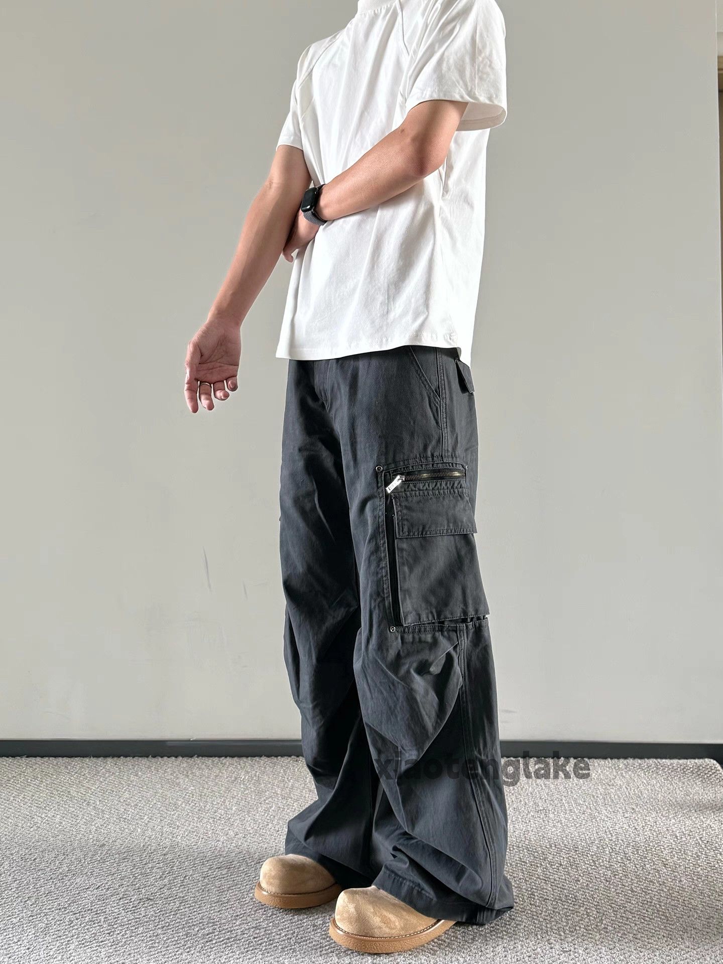Vintage Unisex washed faded loose baggy skate hiphop pants Size US 32 / EU 48 - 1 Thumbnail
