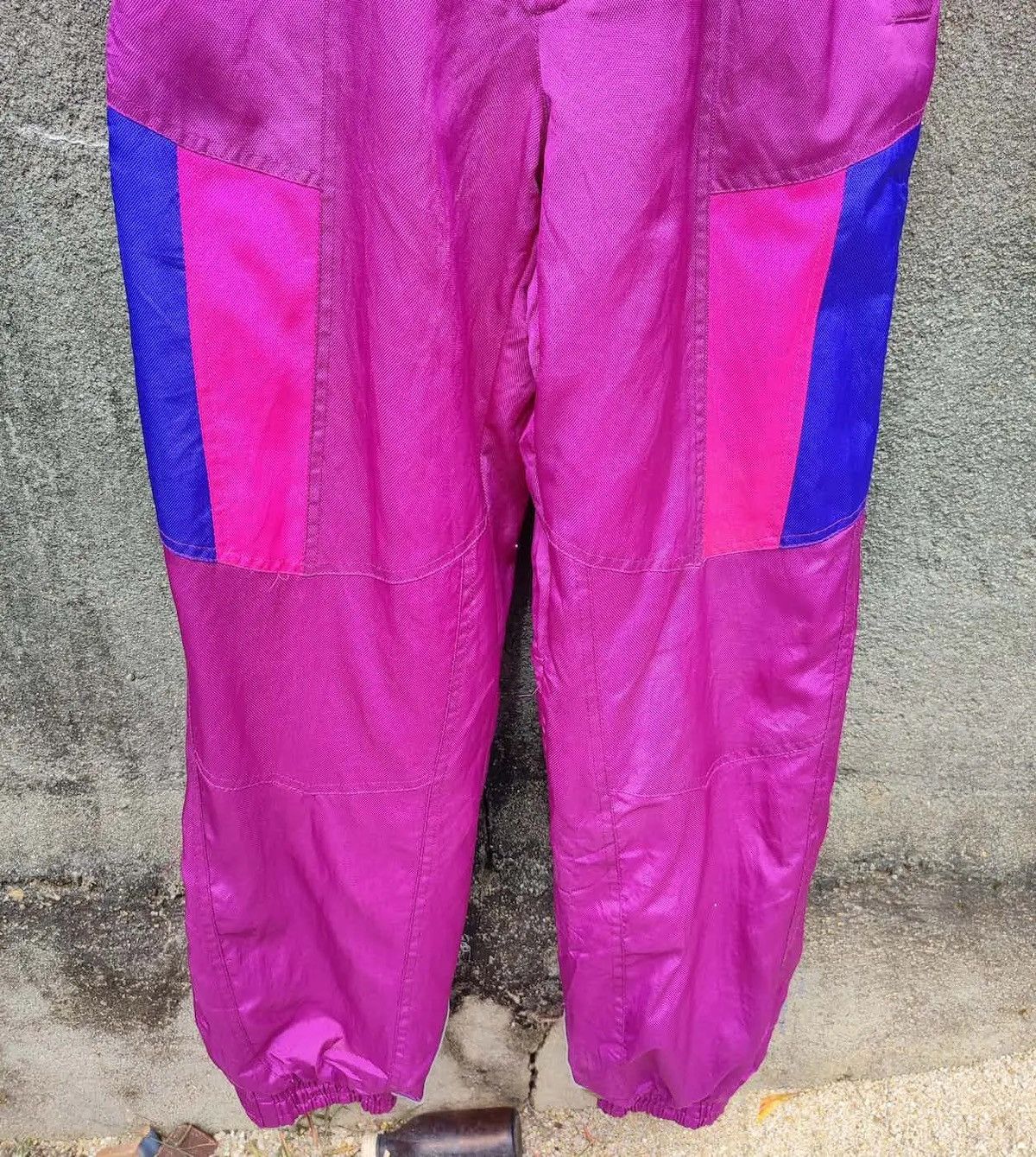Vintage Volpha Vintage 90s Neon Purple Ski Overalls Retro Snow Pants Size US 31 - 5 Thumbnail