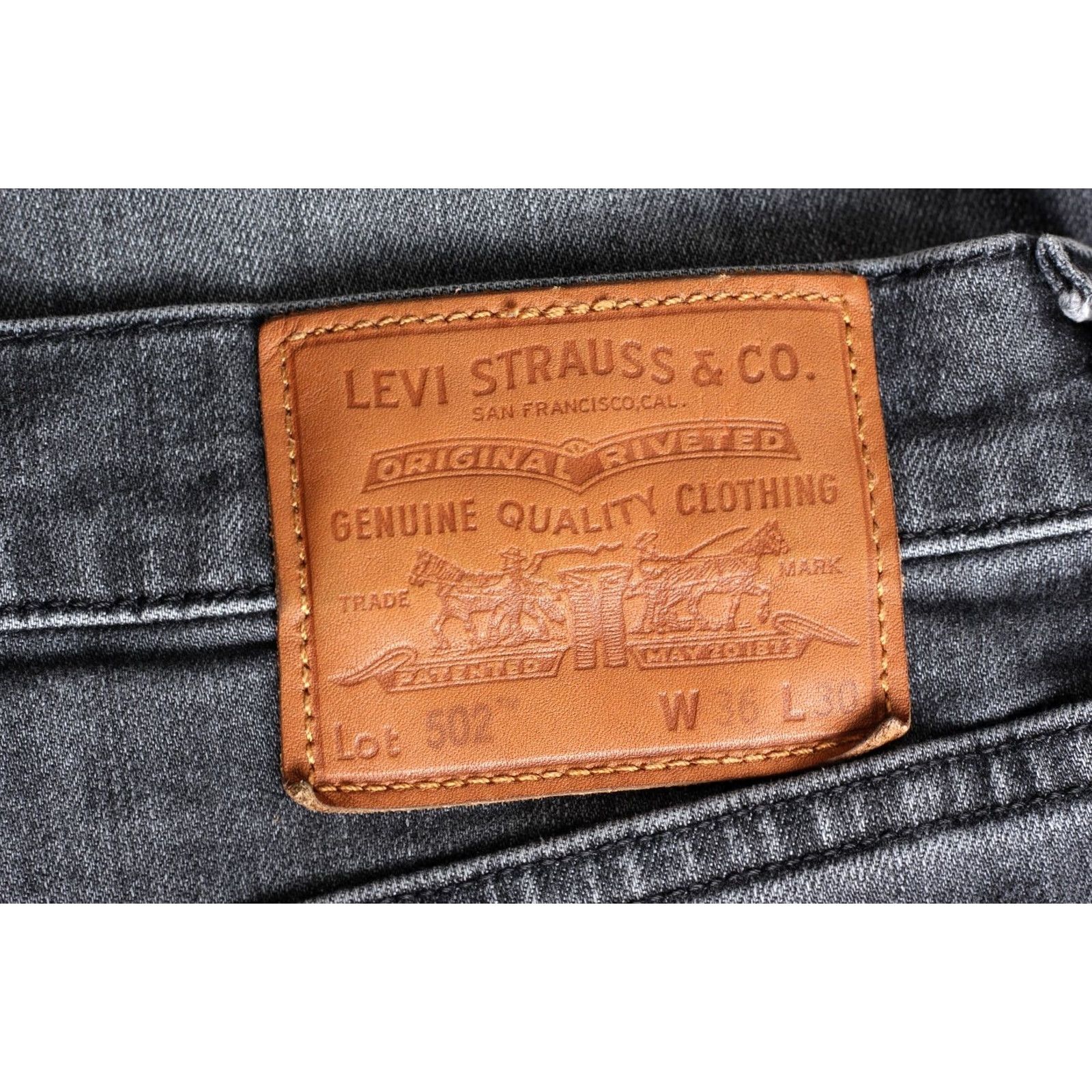 Levi's VINTAGE LEVI’S 502 Tapered PREMIUM Big E Stretch Jeans Men 36W 28L Grey Denim Slim 5-Pocket Mens Size US 36 / EU 52 - 4 Thumbnail