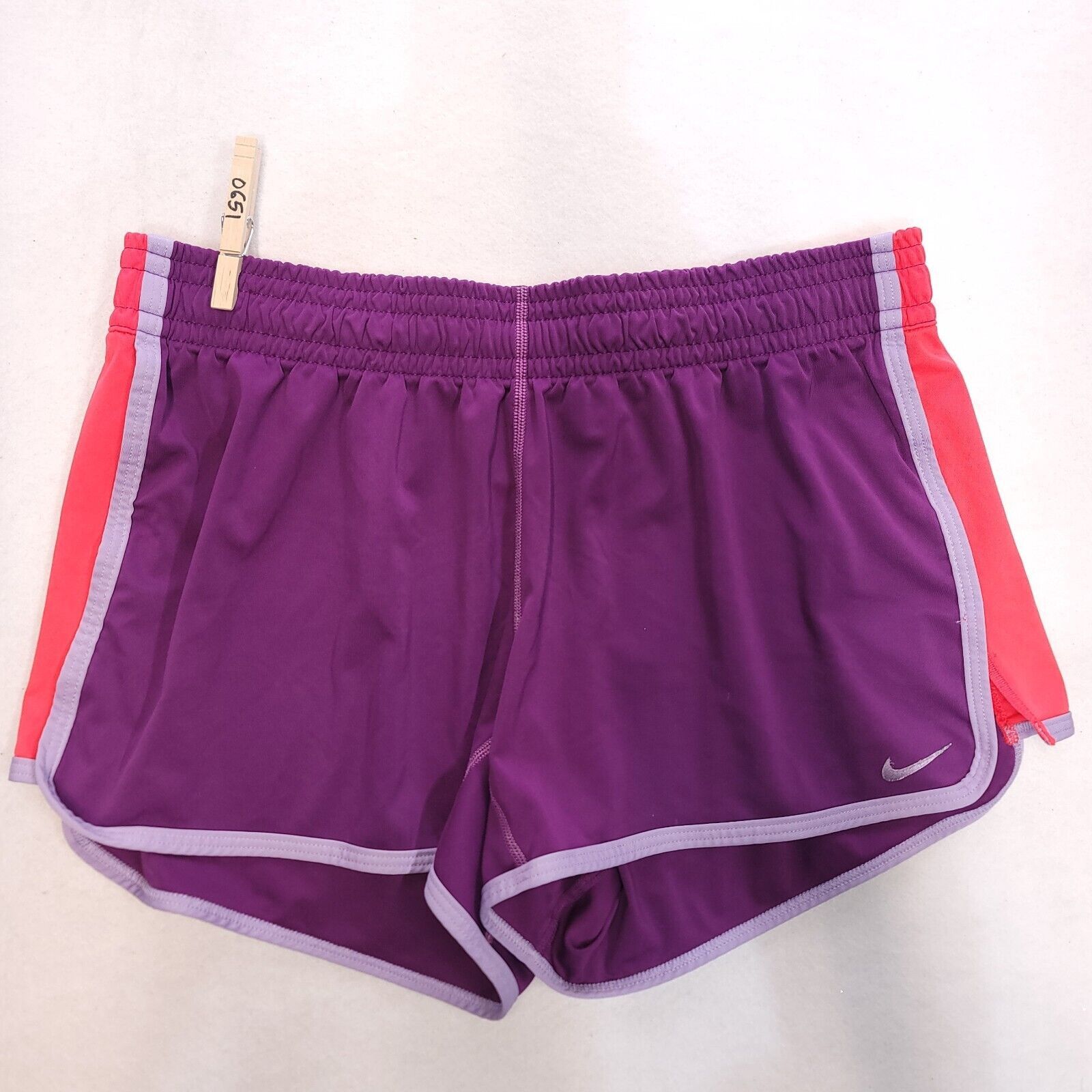 Nike Nike Dri-Fit Pull On Shorts Womens Size Medium M Purple Pink Size 28" / US 6 / IT 42 - 2 Thumbnail