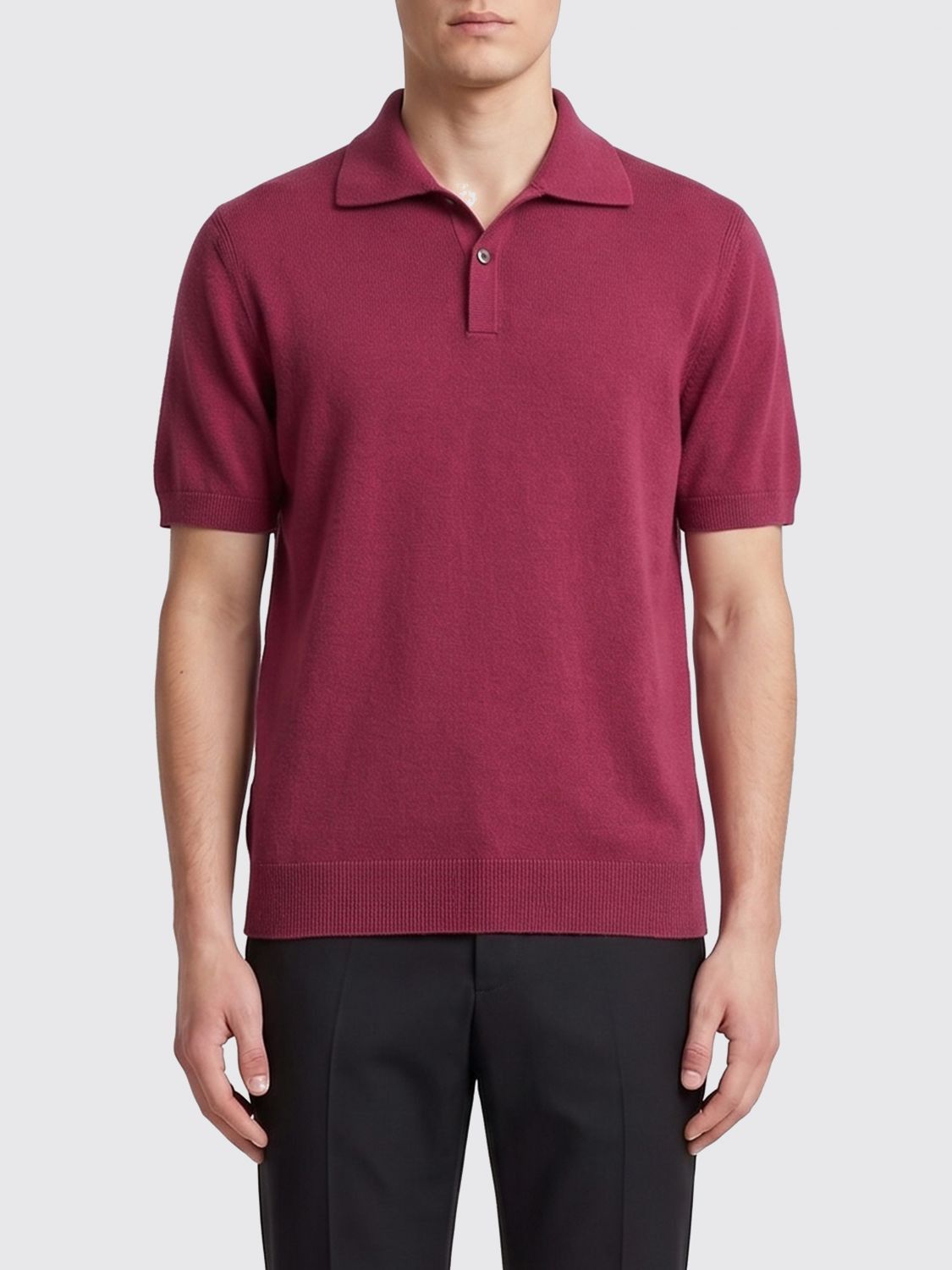 Ermenegildo Zegna Zegna Polo Shirt Men Crimson Size US M / EU 48-50 / 2 - 1 Thumbnail