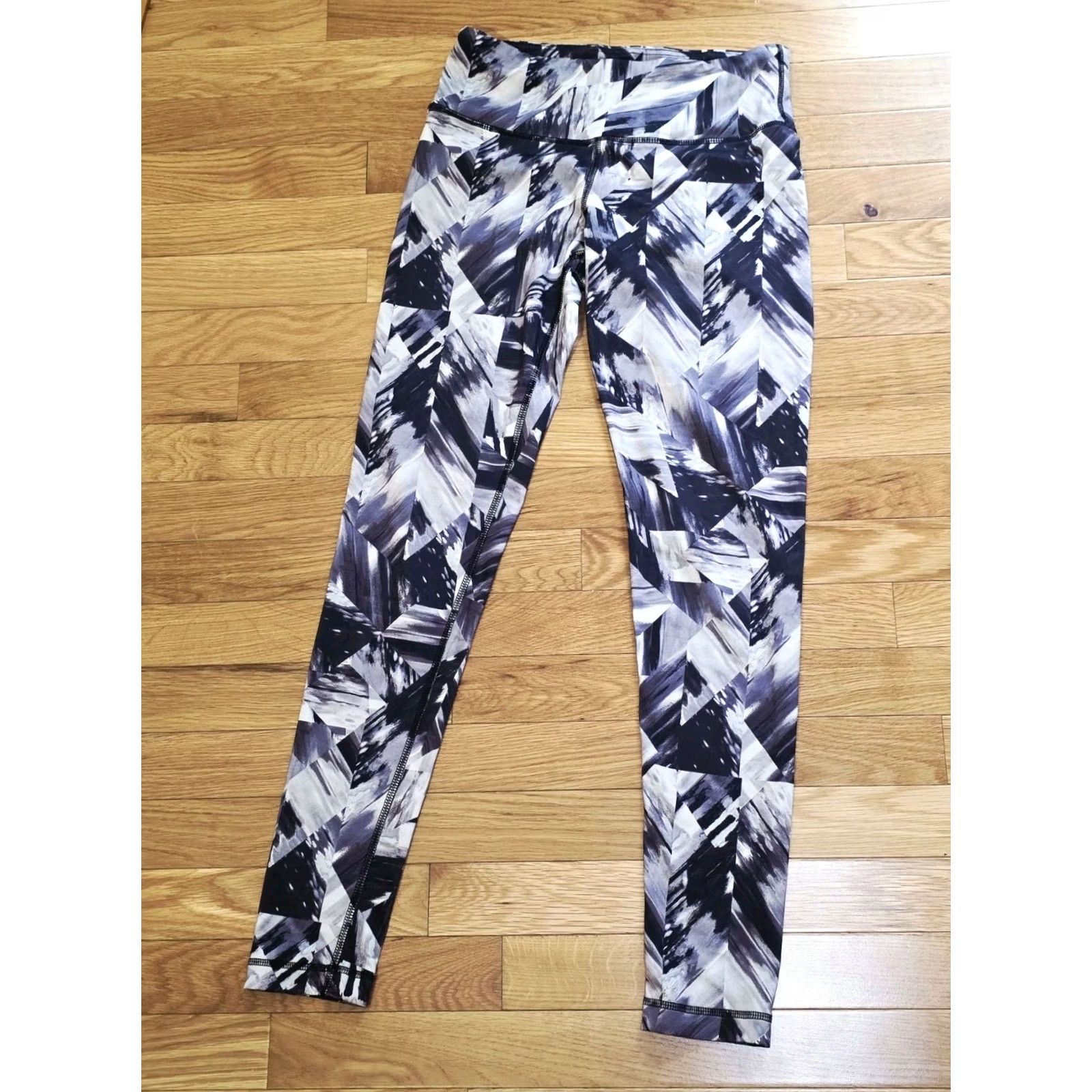 Vintage Reflex 90 Degree Women's Leggings Yoga Pants XS White Geometric Pattern Spandex Polyester Ankle Skinny Size 26" / US 2 / IT 38 - 5 Thumbnail