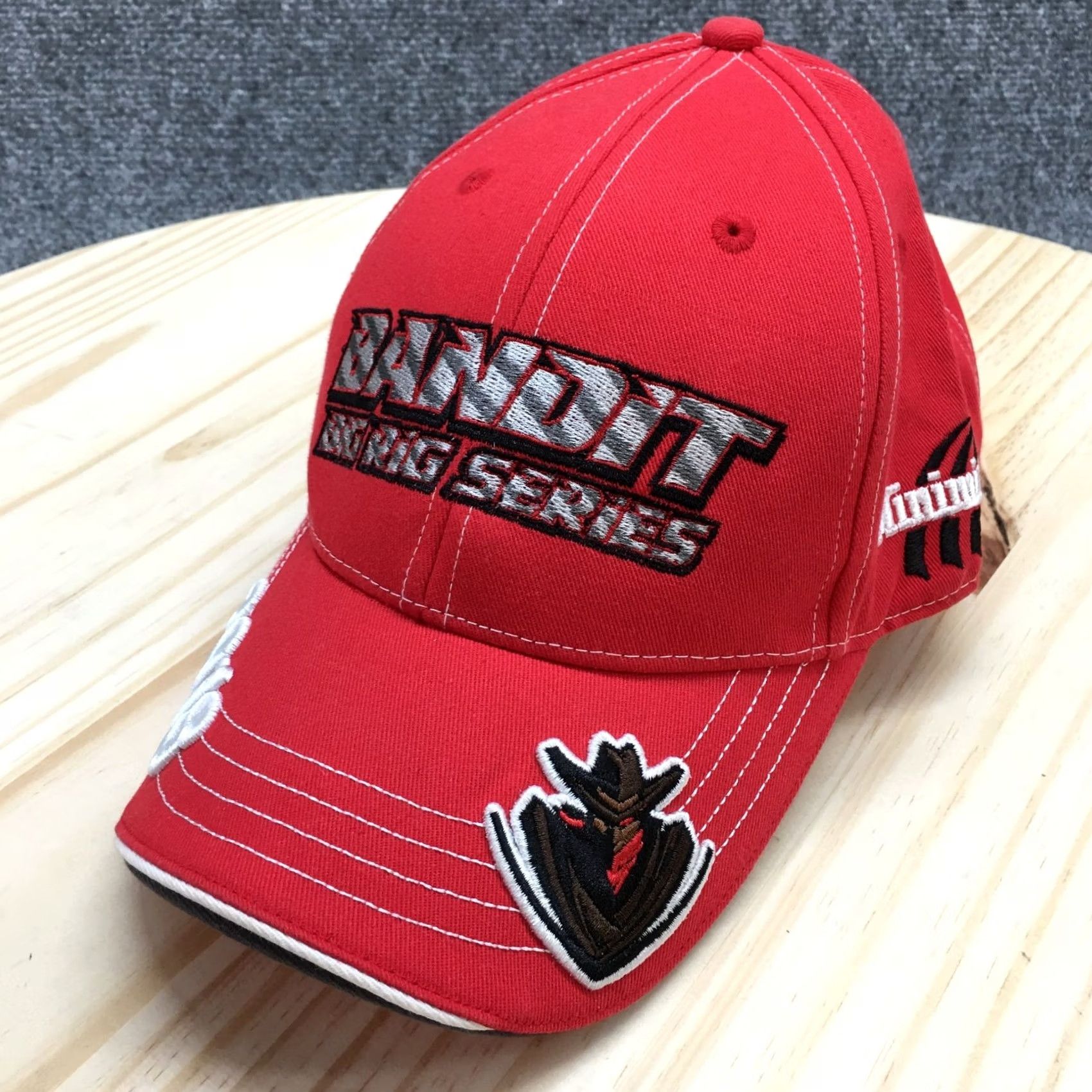 Logo 7 Bandit Big Rig Series Baseball Cap Mens Red OS Curved Brim Embroidered Logo Size ONE SIZE - 2 Thumbnail